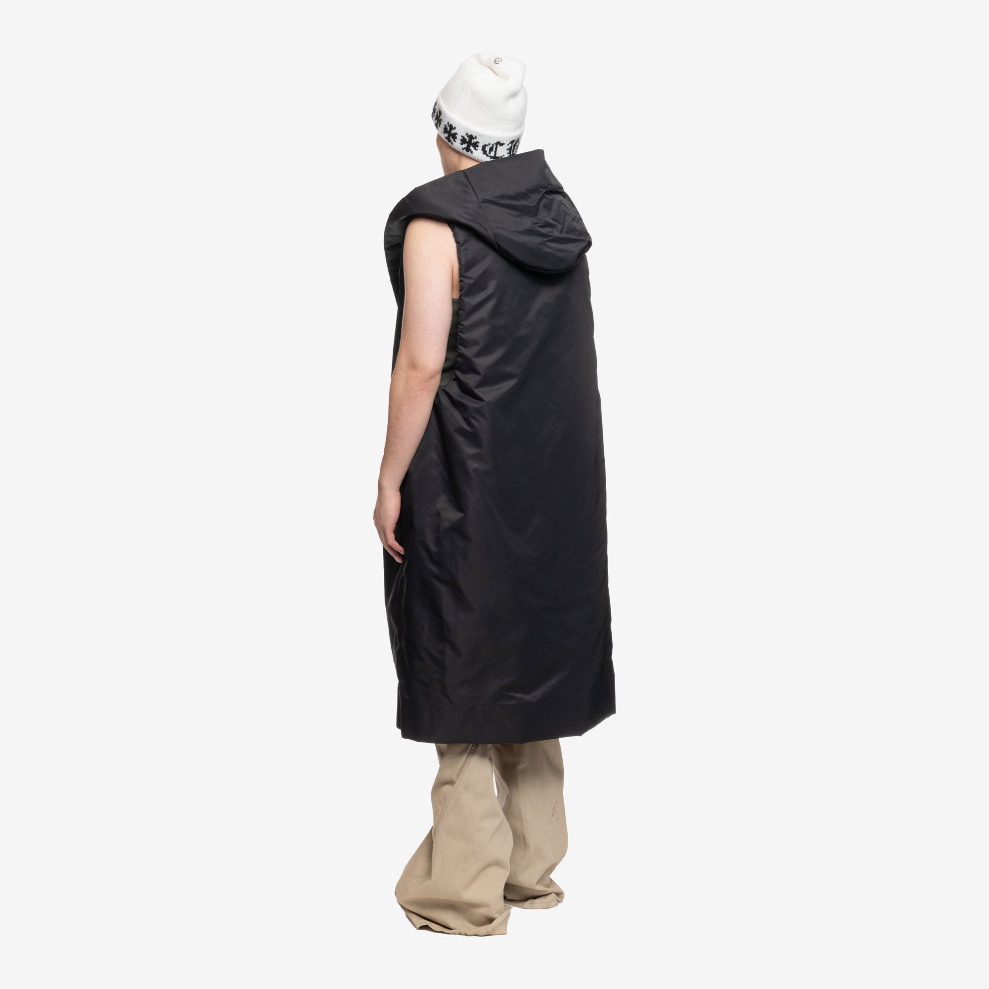 Rick Owens Luxor Sleeveless Padded Coat Black - 4