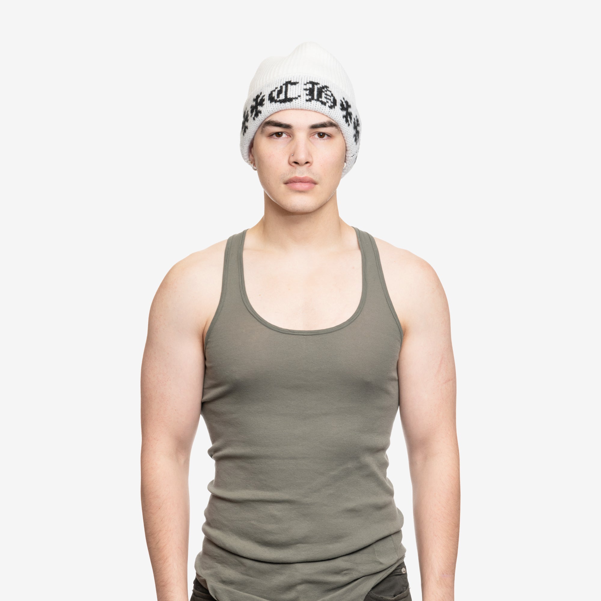 Chrome Hearts Big Daddy ++ CH ++ Beanie White - 2