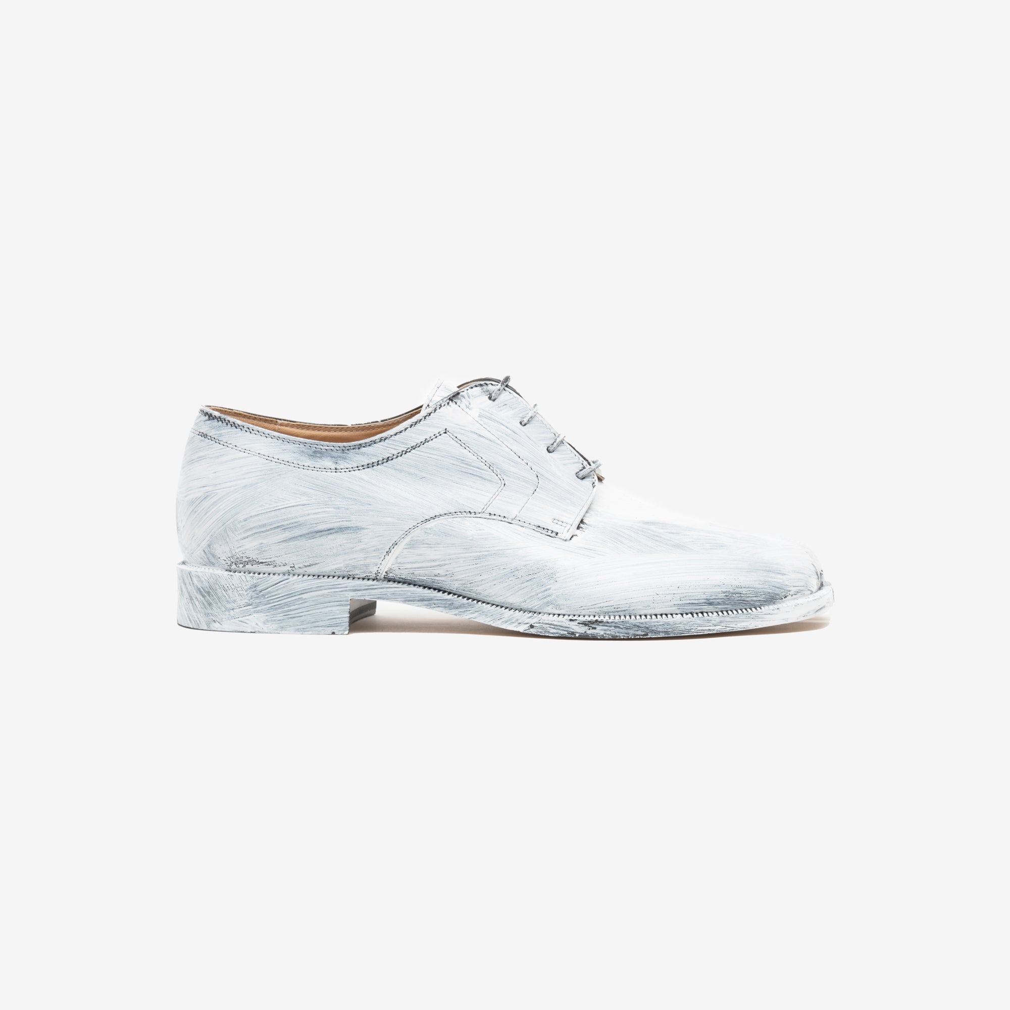 Maison Margiela Painted Tabi Lace Up Derby White - 3
