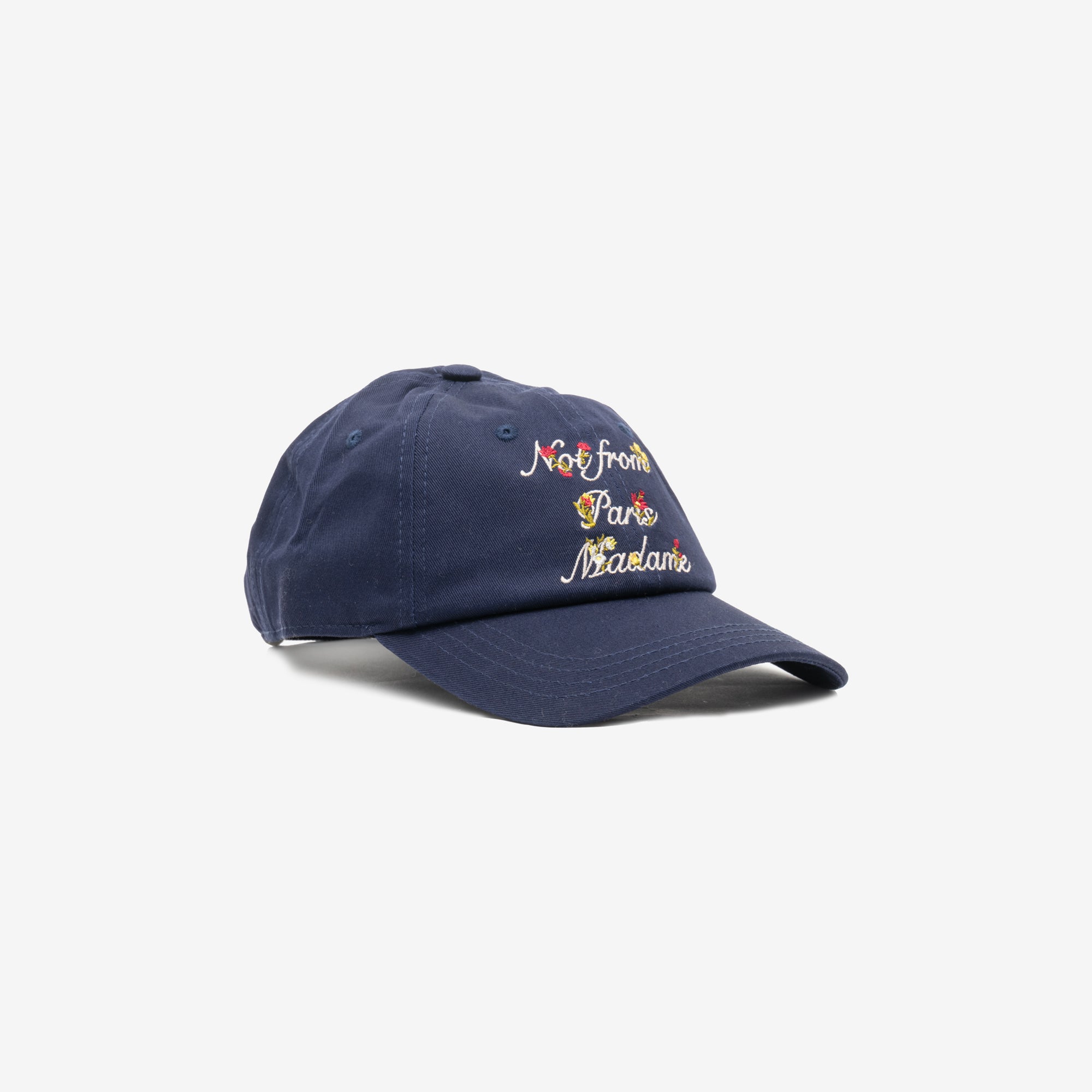 Drôle de Monsieur La Casquette Slogan à Fleurs Navy - 3