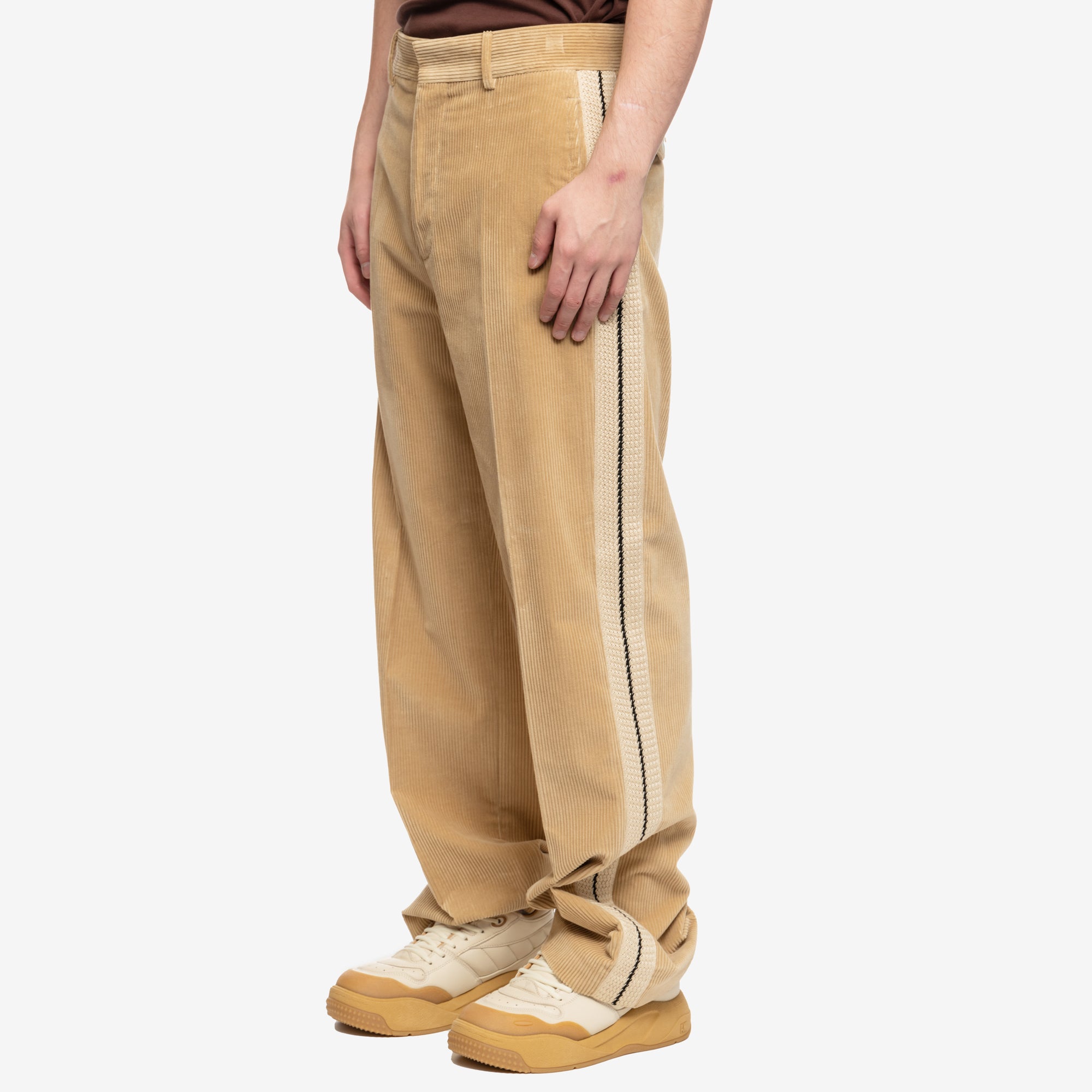 Palm Angels Corduroy Suit Tape Pants Beige - 3