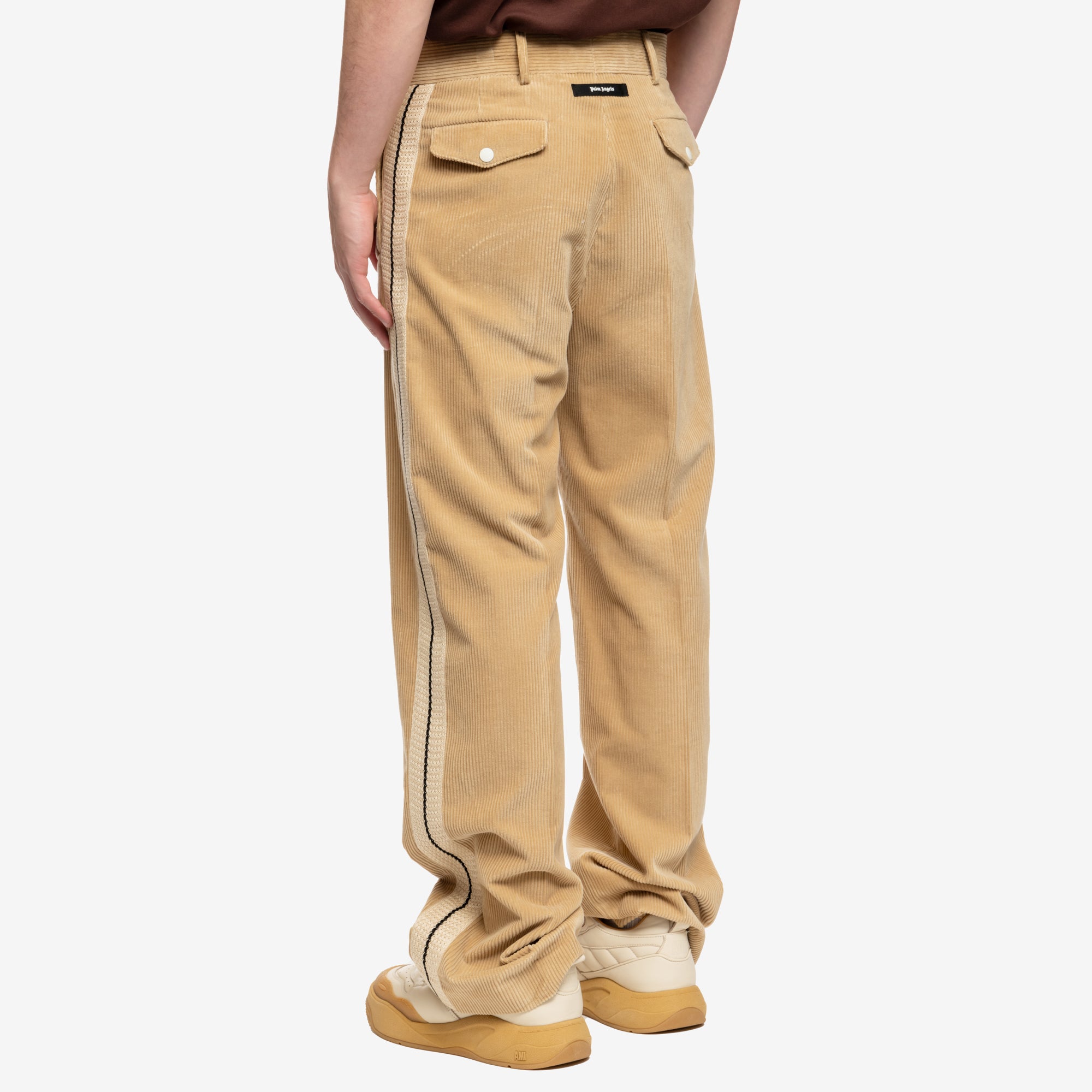 Palm Angels Corduroy Suit Tape Pants Beige - 4