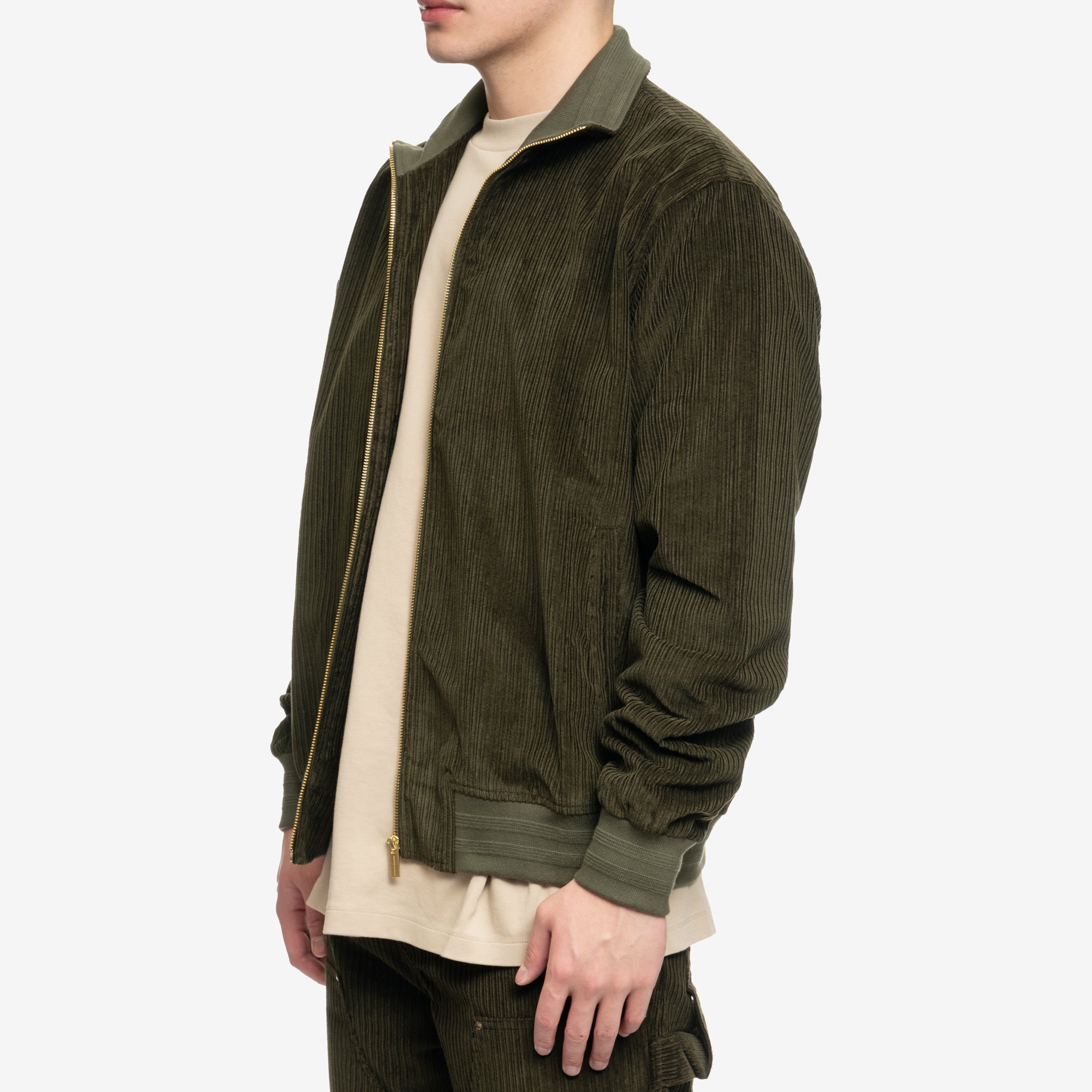 Drôle de Monsieur La Veste Survet Corduroy Khaki - 3