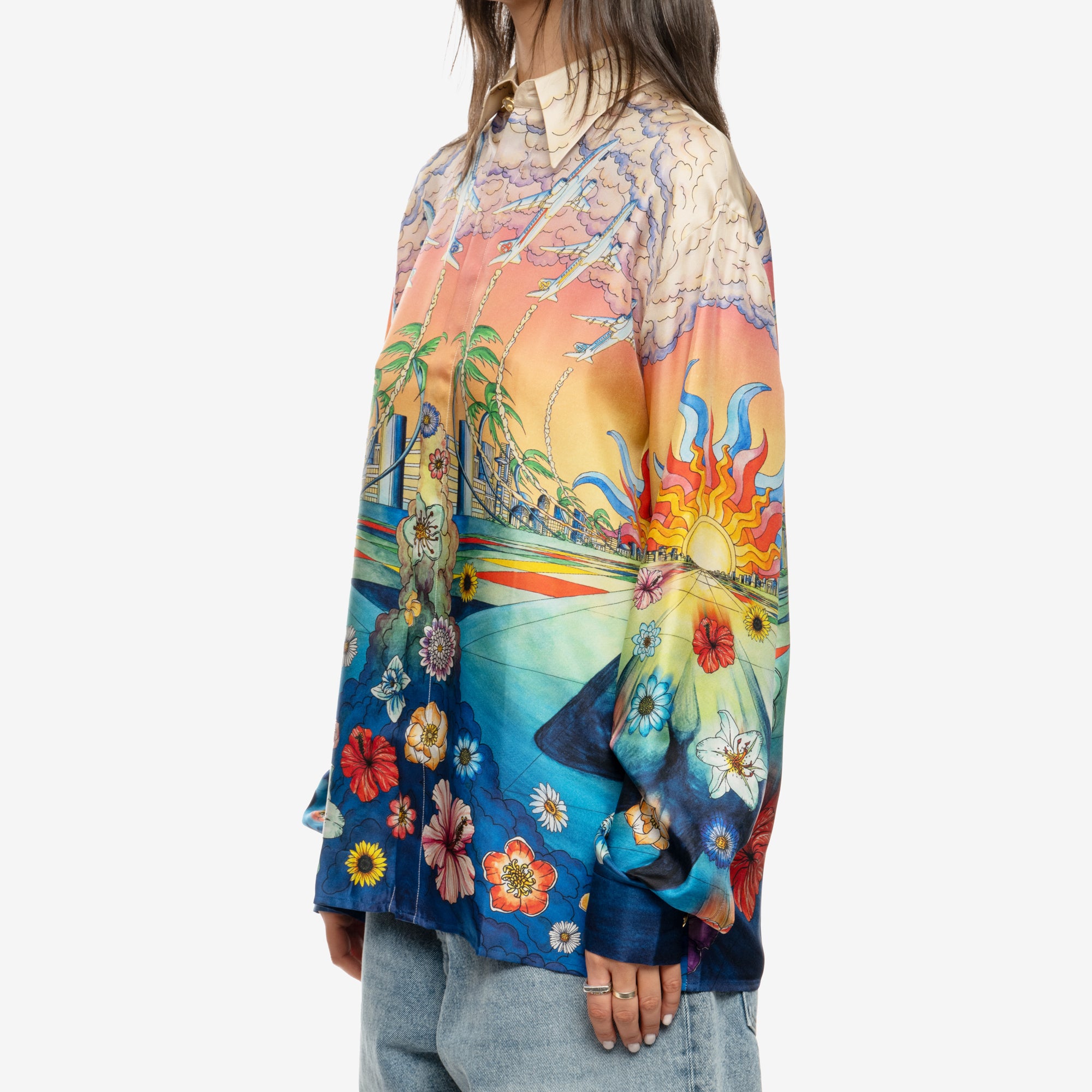 Casablanca Lenvol LS Silk Shirt Multi - 7