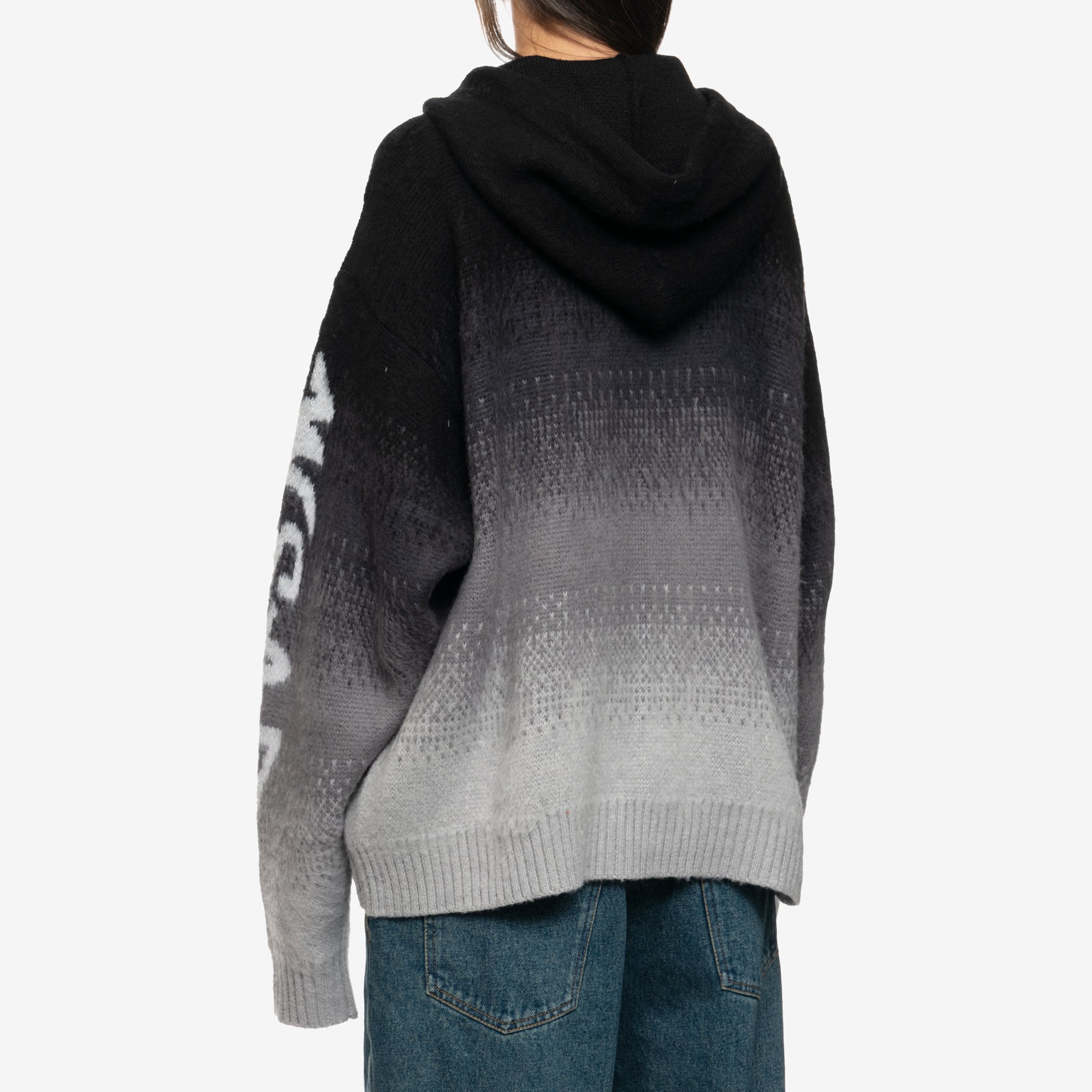 GCDS Brushed Degrade Zip Up Hoody Black - 7