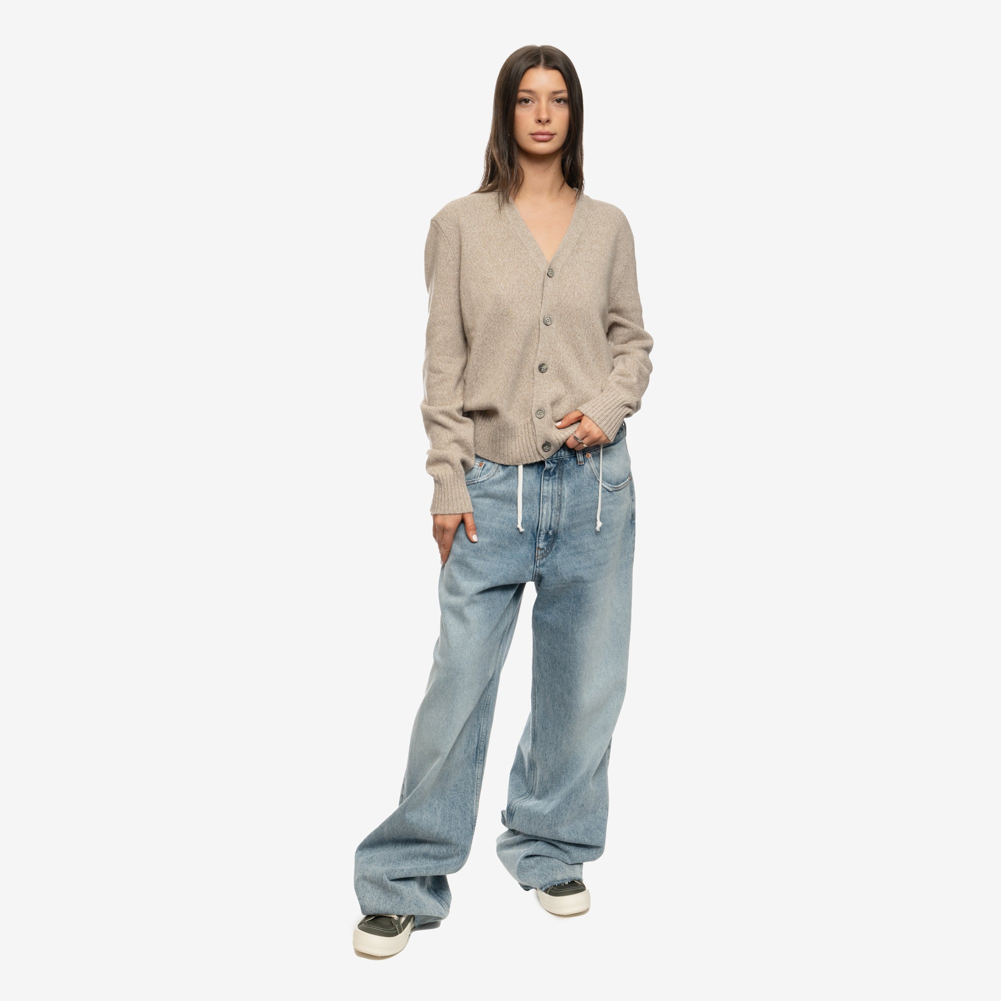 AMI Tonal Ami de Coeur Cardigan Champagne - 5