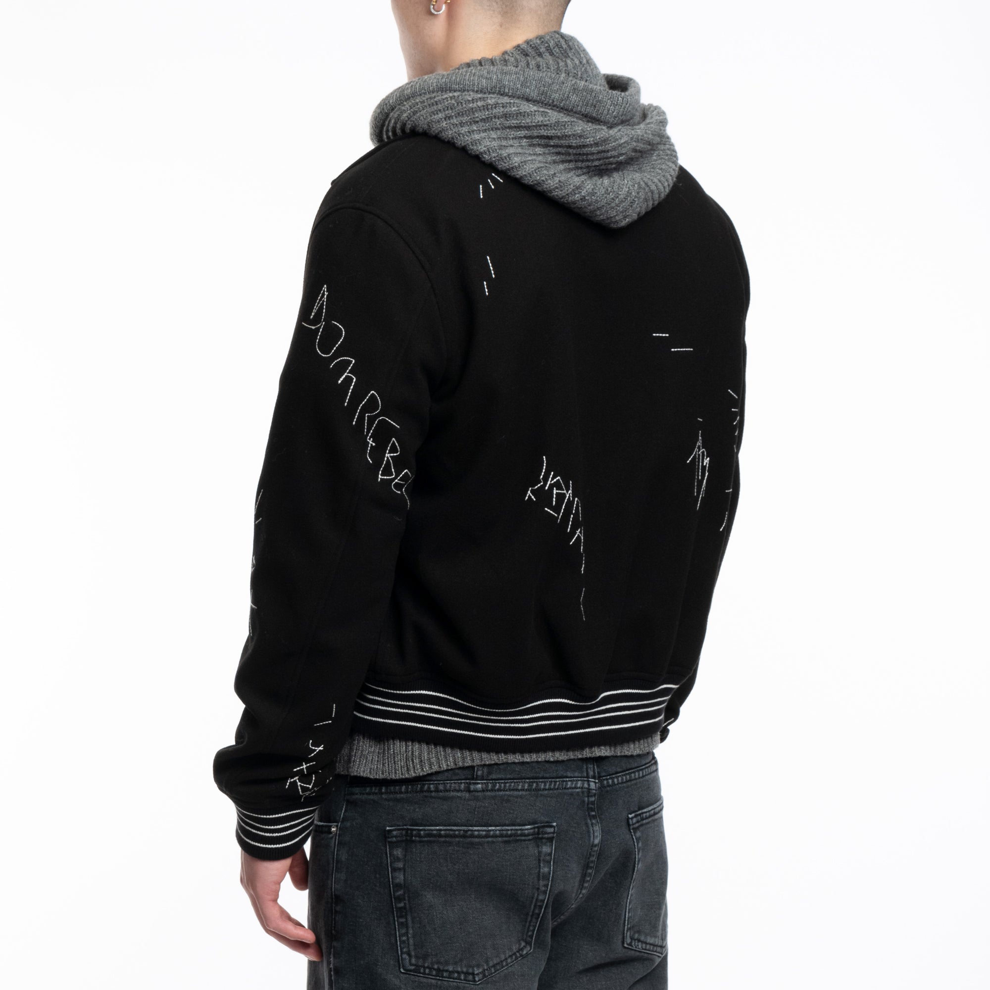 Dom Rebel Nonsense Bomber Jacket Black - 4