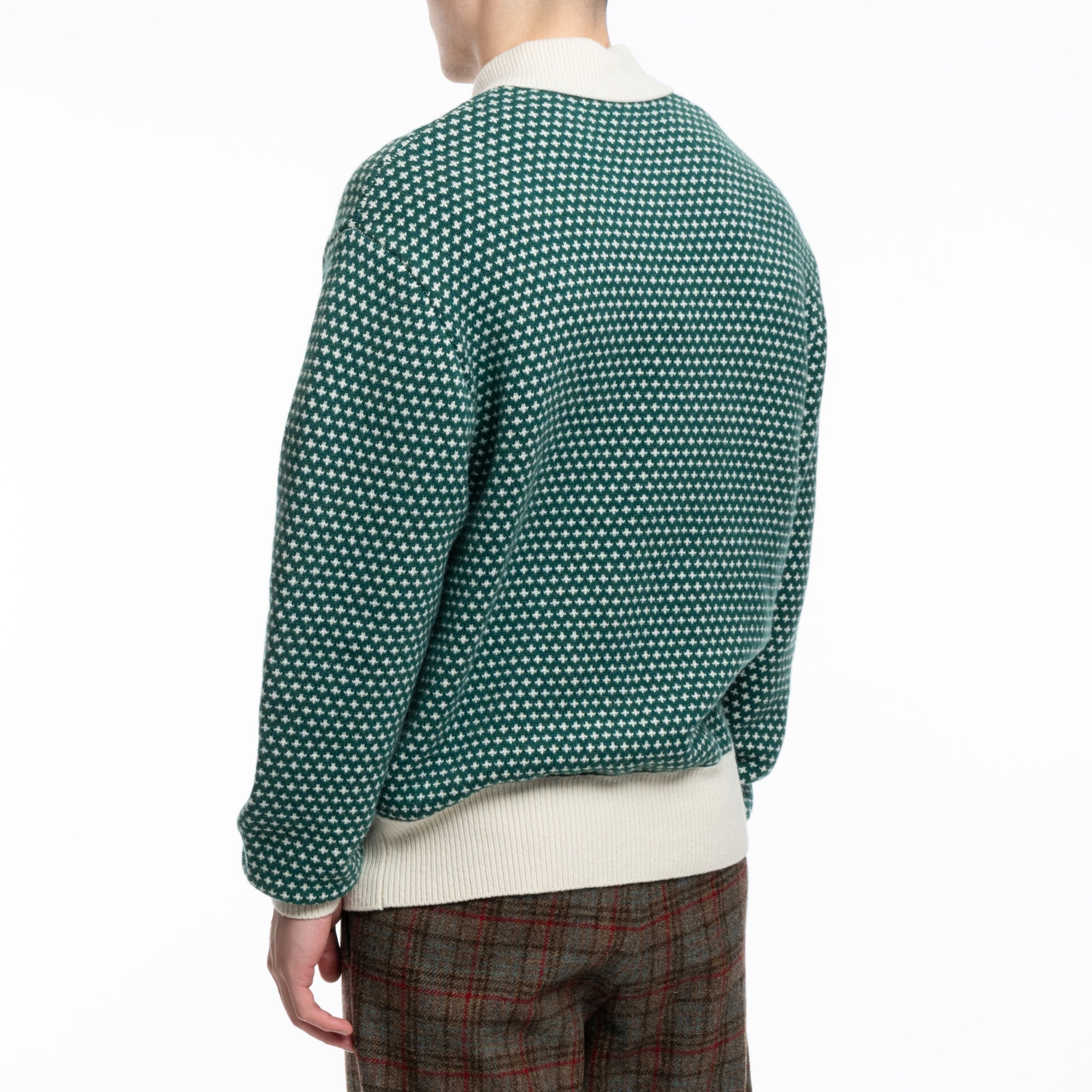 Drôle de Monsieur La Maille Jacquard Dark Green - 4