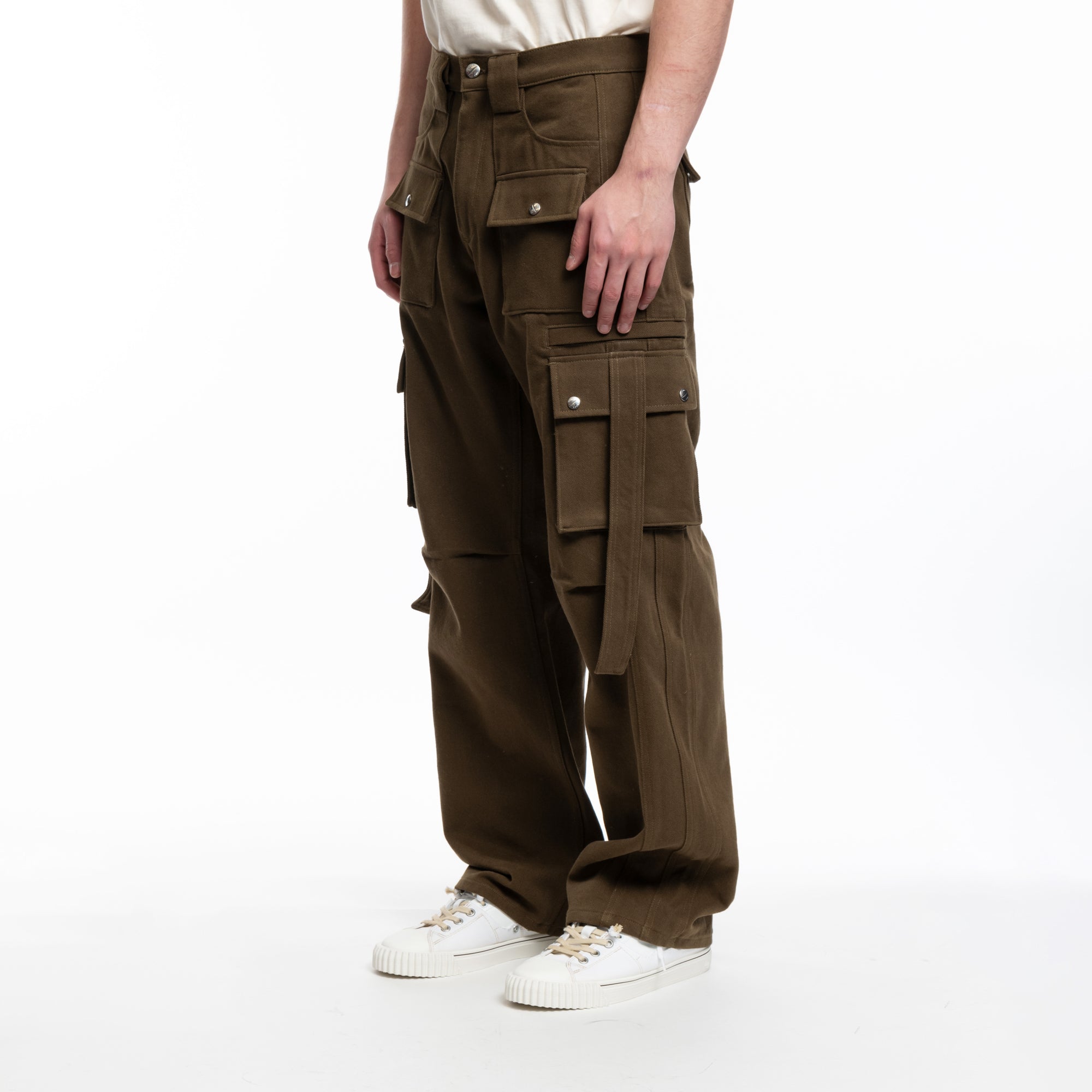 Rhude Amaro Twill Cargo Pants Olive - 3