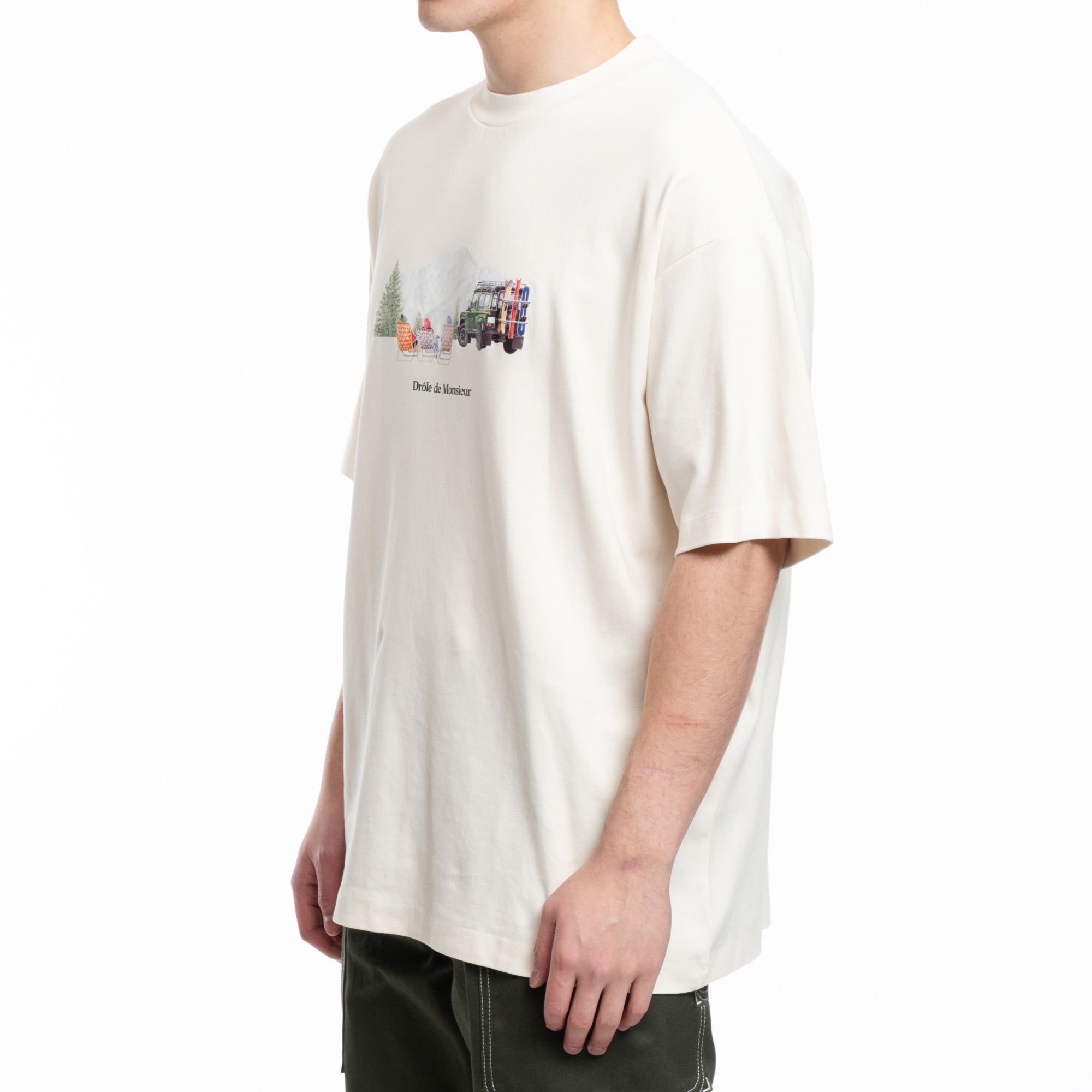 Drôle de Monsieur Le T-Shirt Montagne Cream - 3
