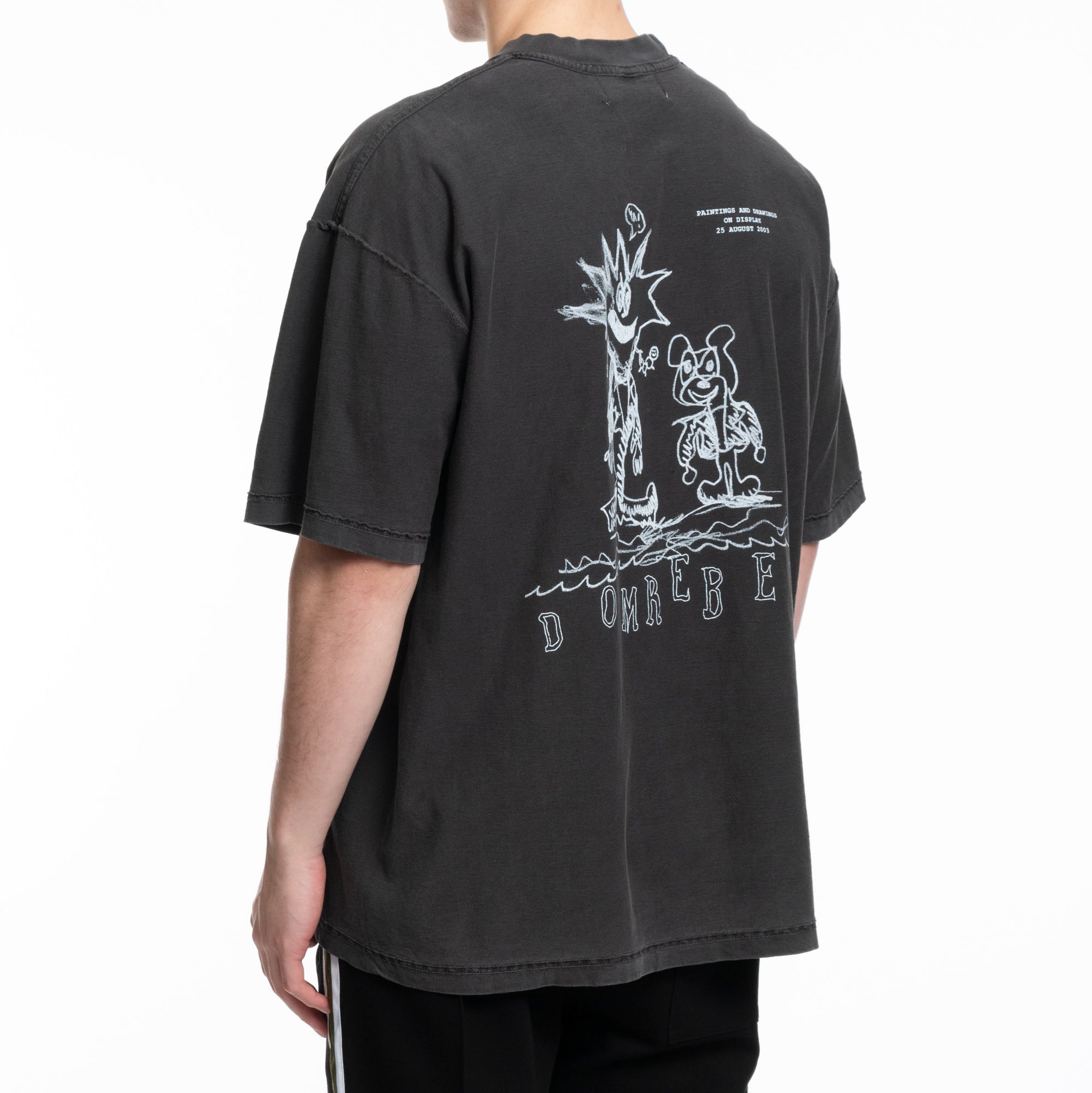 Dom Rebel Comic Kick T-Shirt Faded Black - 4