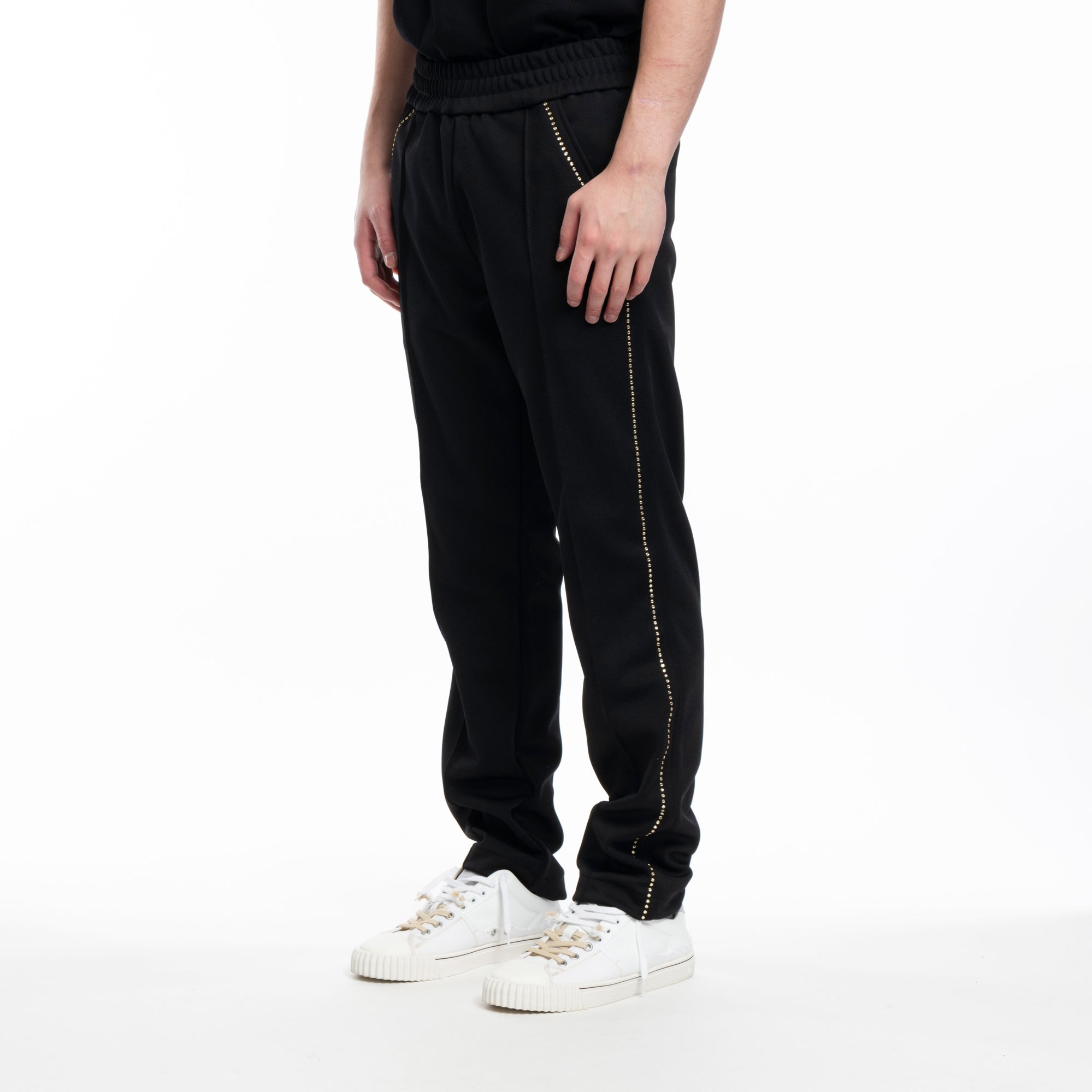 Palm Angels Monogram Stud Track Pants Black - 4