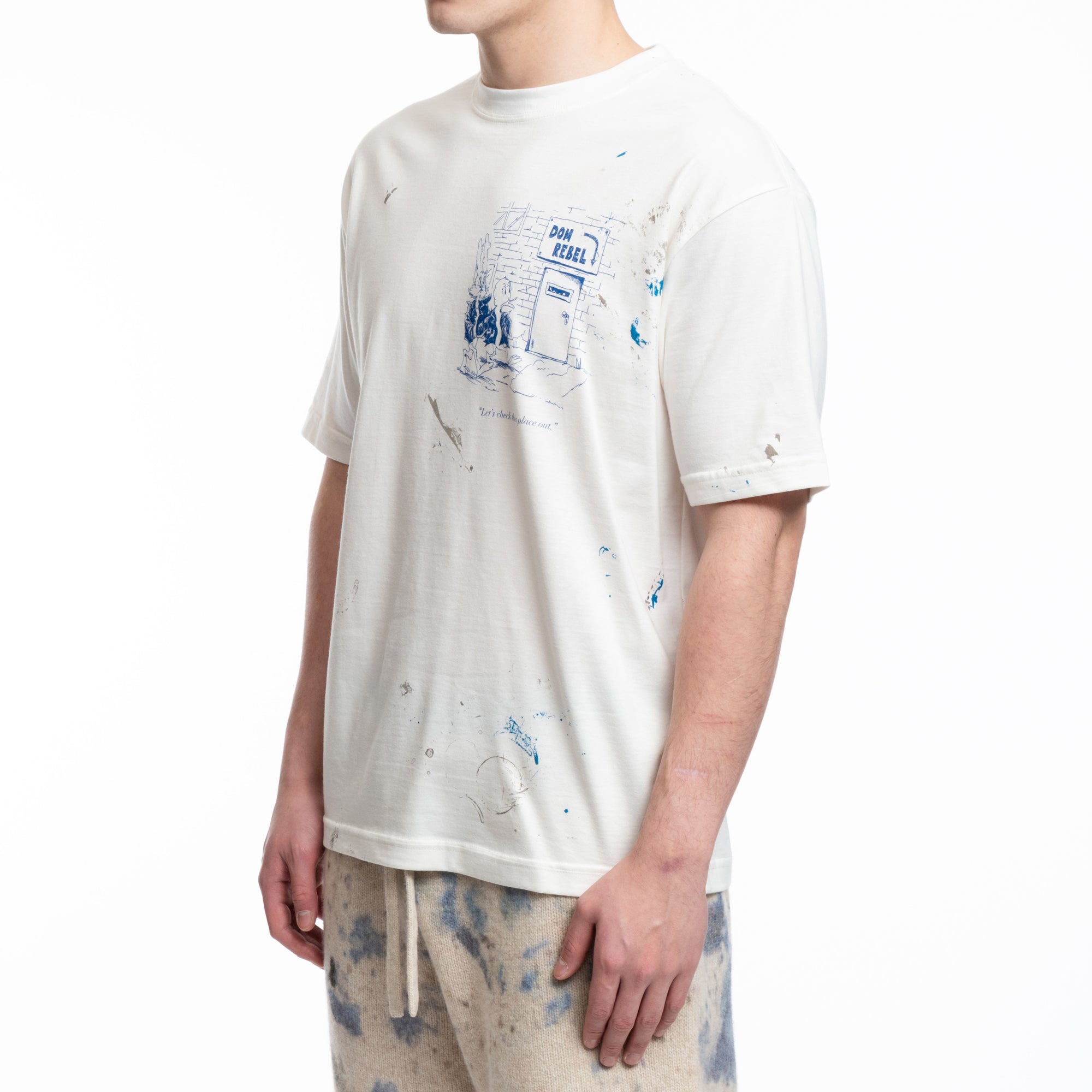 Dom Rebel Scuff Door T-Shirt Ivory - 3