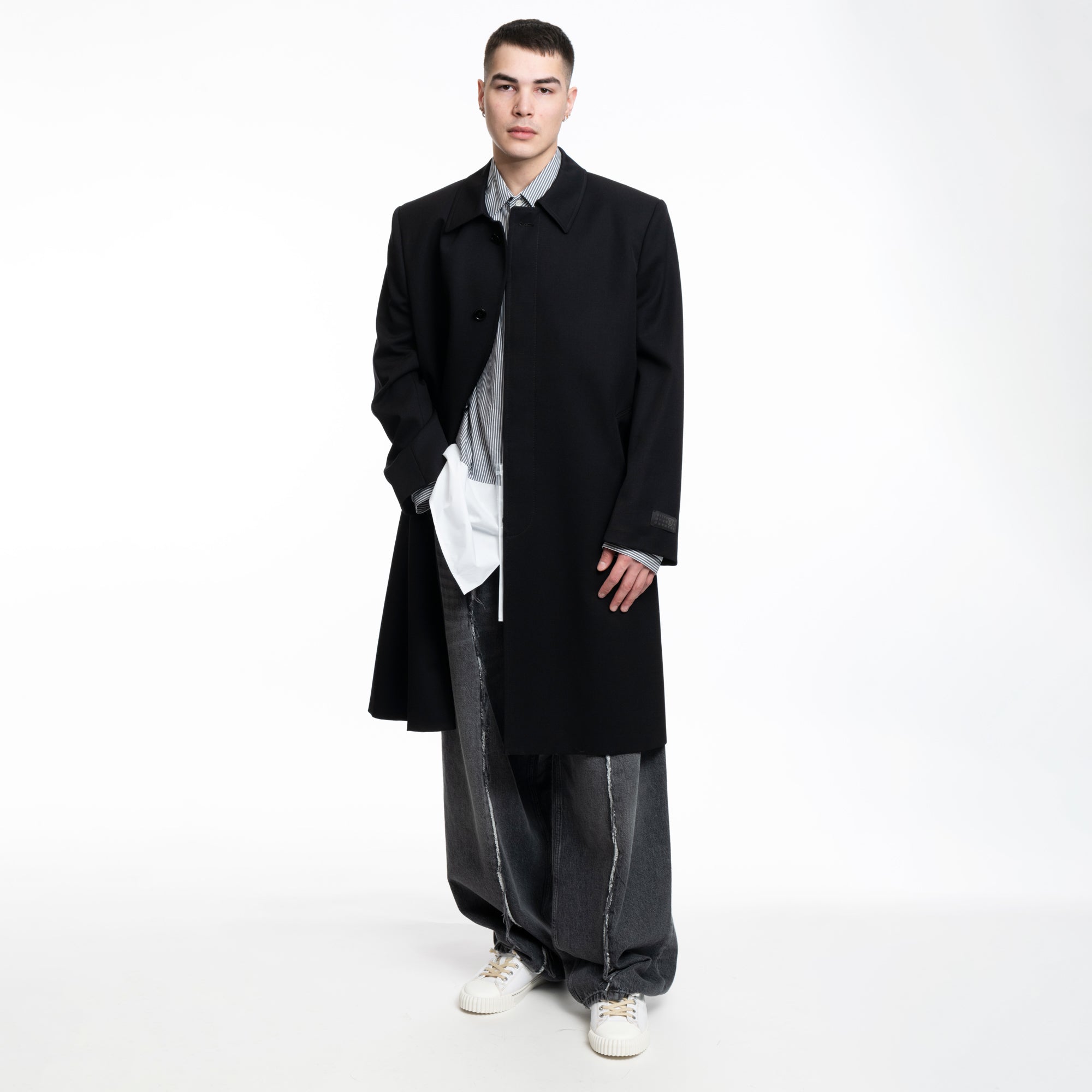 MM6 Raw Pleat Jeans Grey - 2