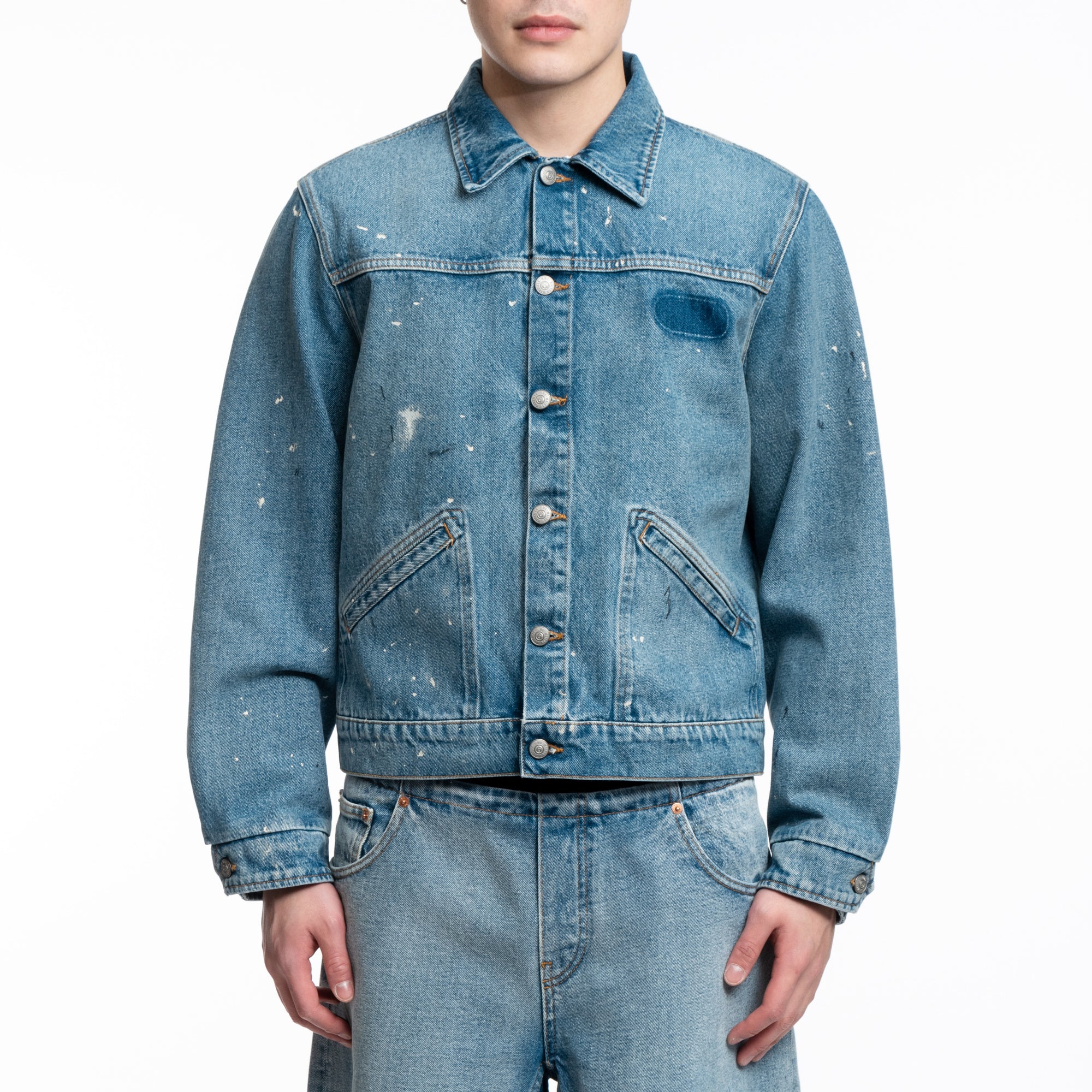 MM6 Denim Sports Jacket Blue - 1