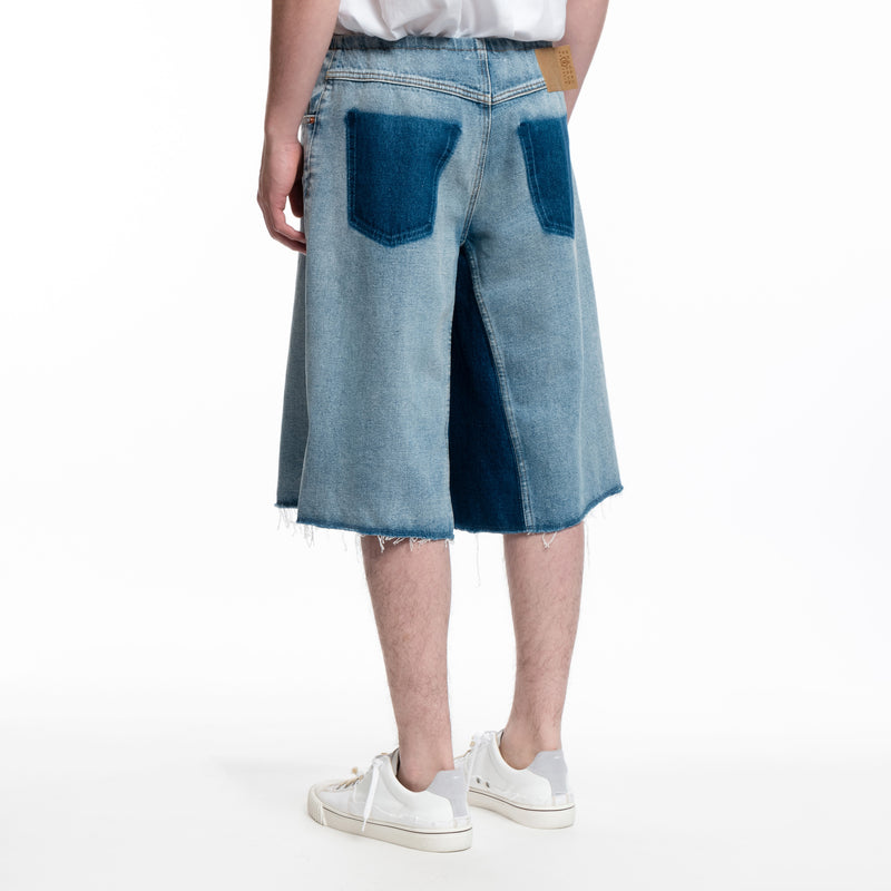 Raw Dyed Denim Shorts