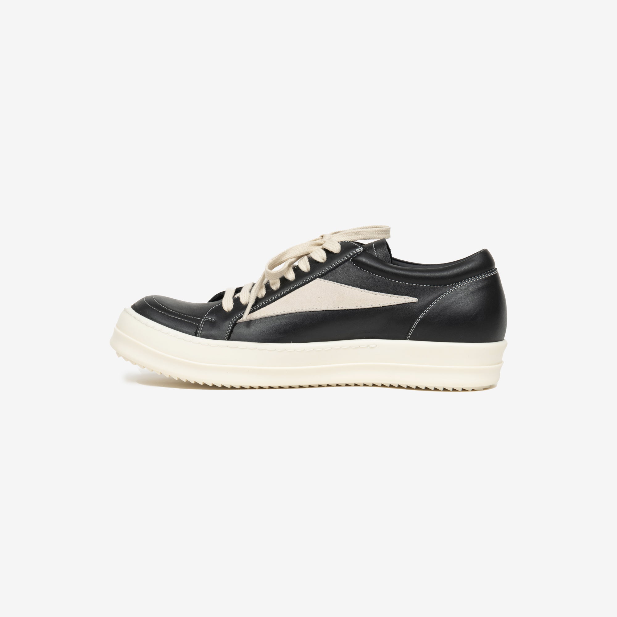 Rick Owens Vintage Leather Sneakers Black - 3