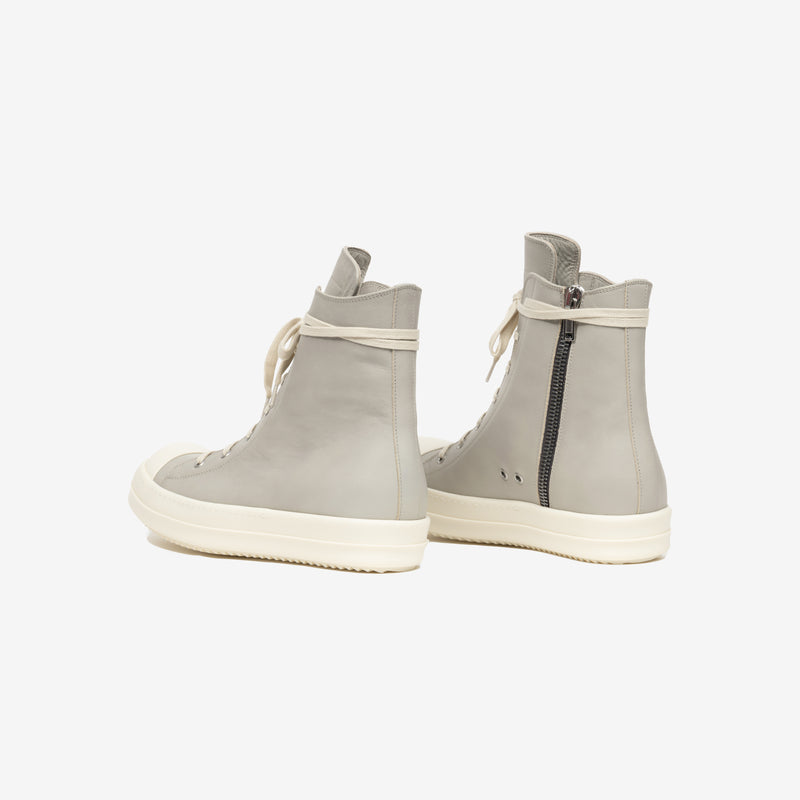 Image 4 of Rick Owens Lido Pearl High-Top Sneakers back side view