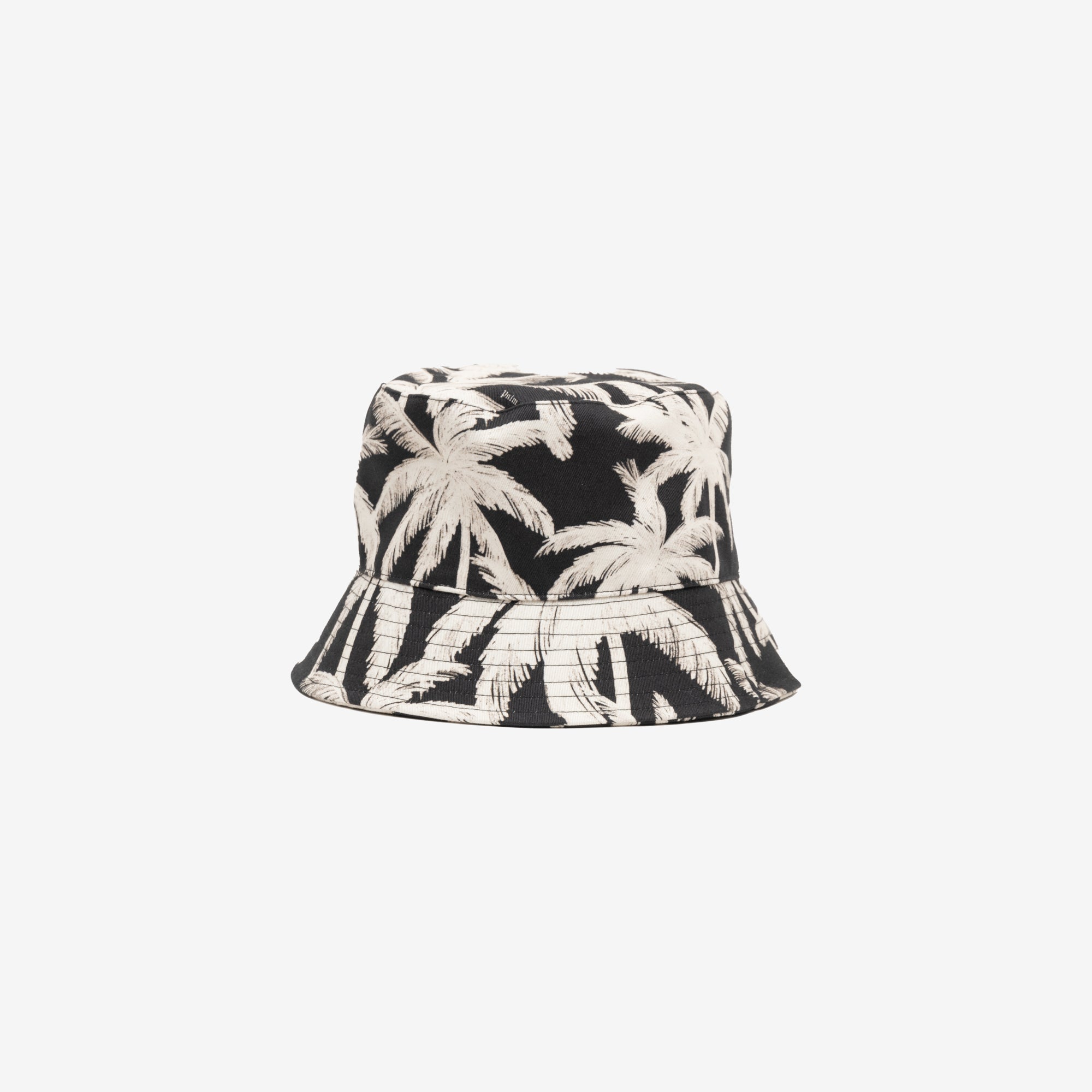 Palm Angels All Over Palms Bucket Hat Black - 1