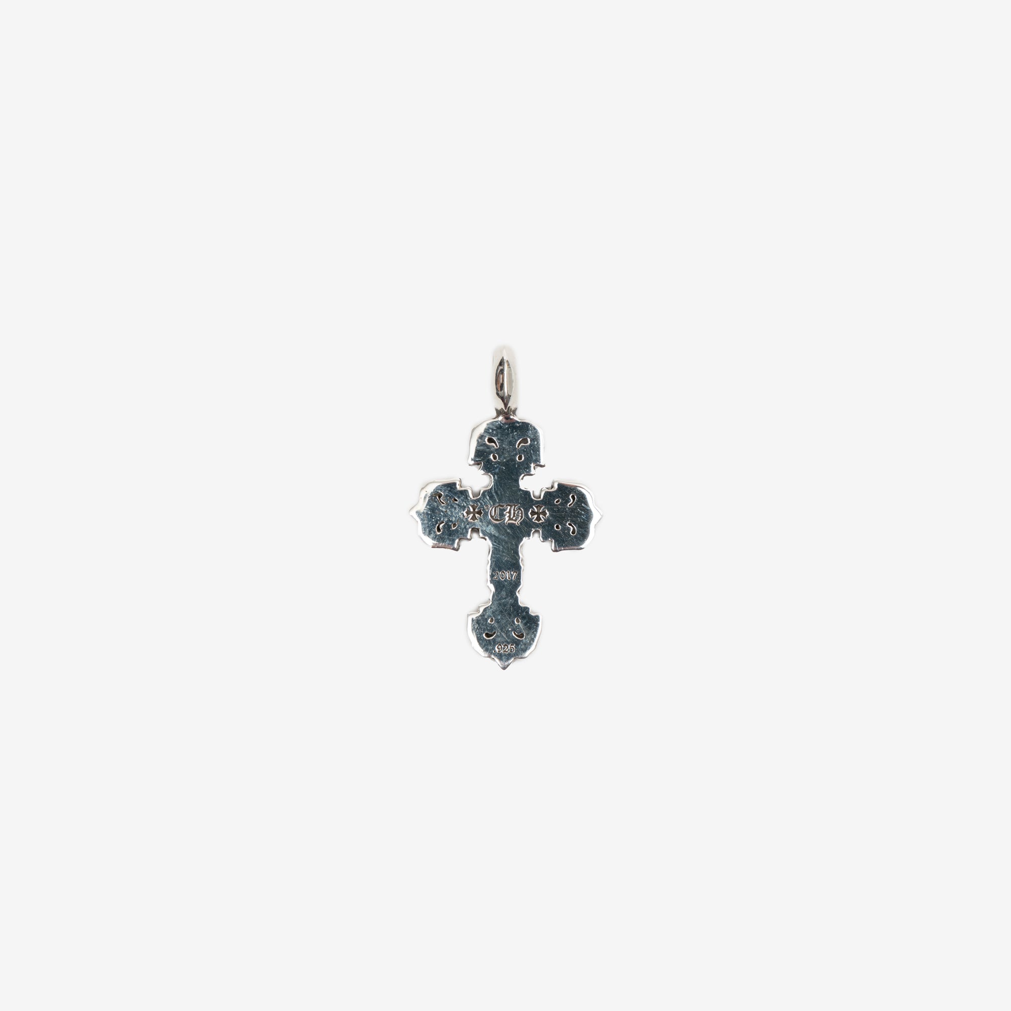 Chrome Hearts Tiny Filigree Cross Charm Silver - 3