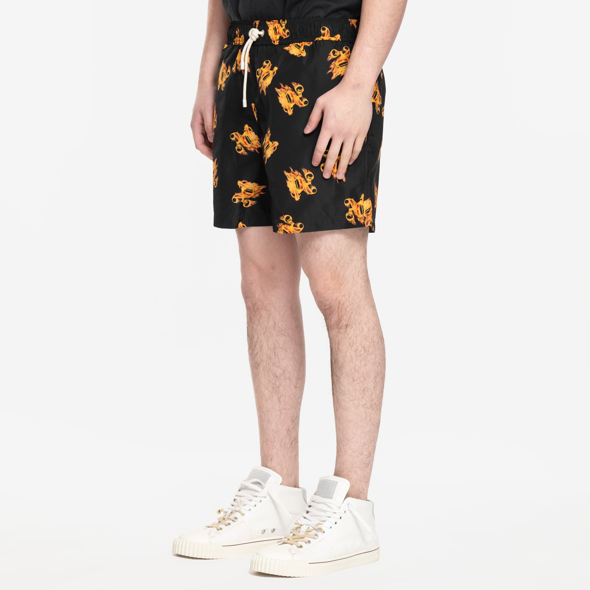 Palm Angels Burning Monogram Swimshorts Black - 3