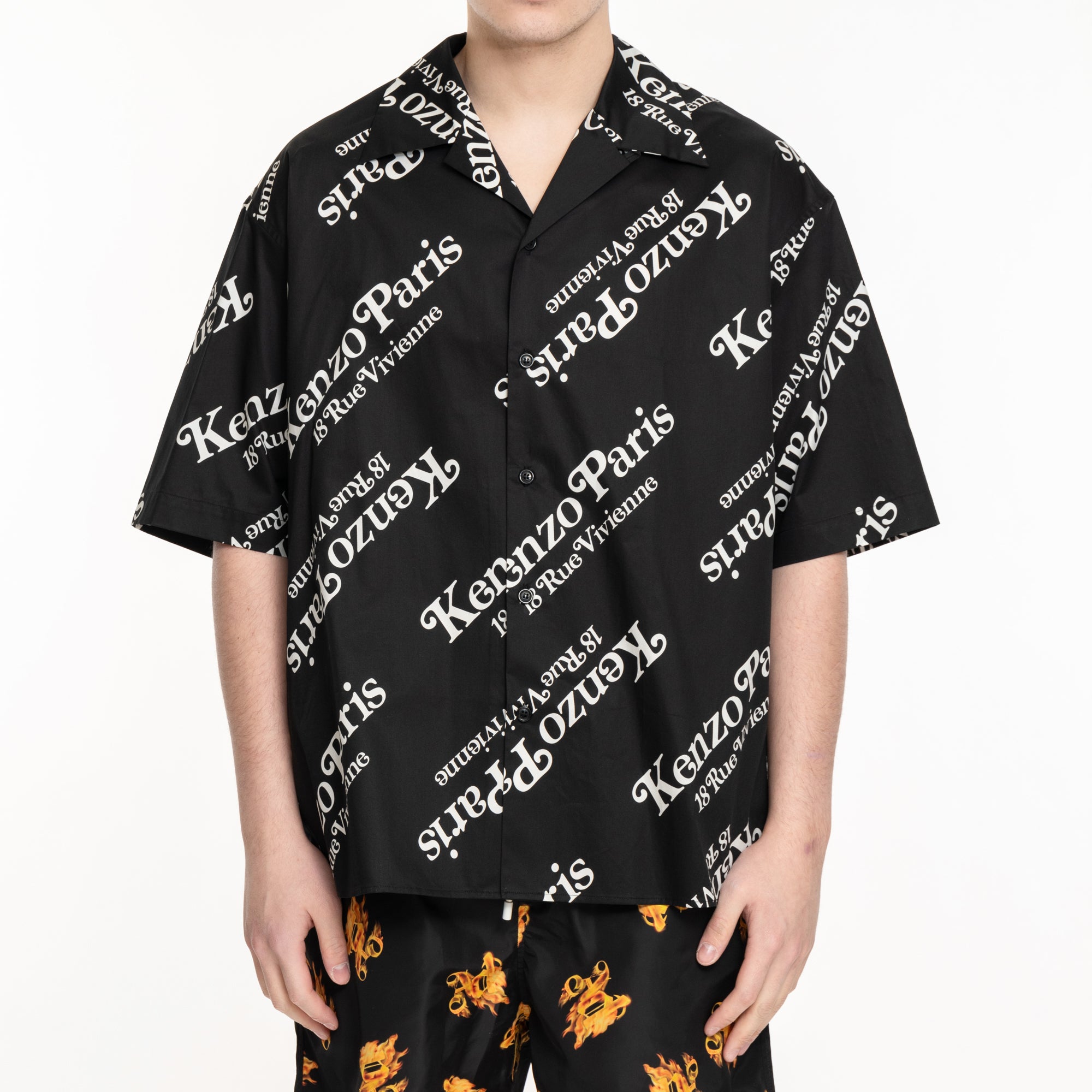 KENZO メンズ ヴェルディ SS シャツ（ブラック）