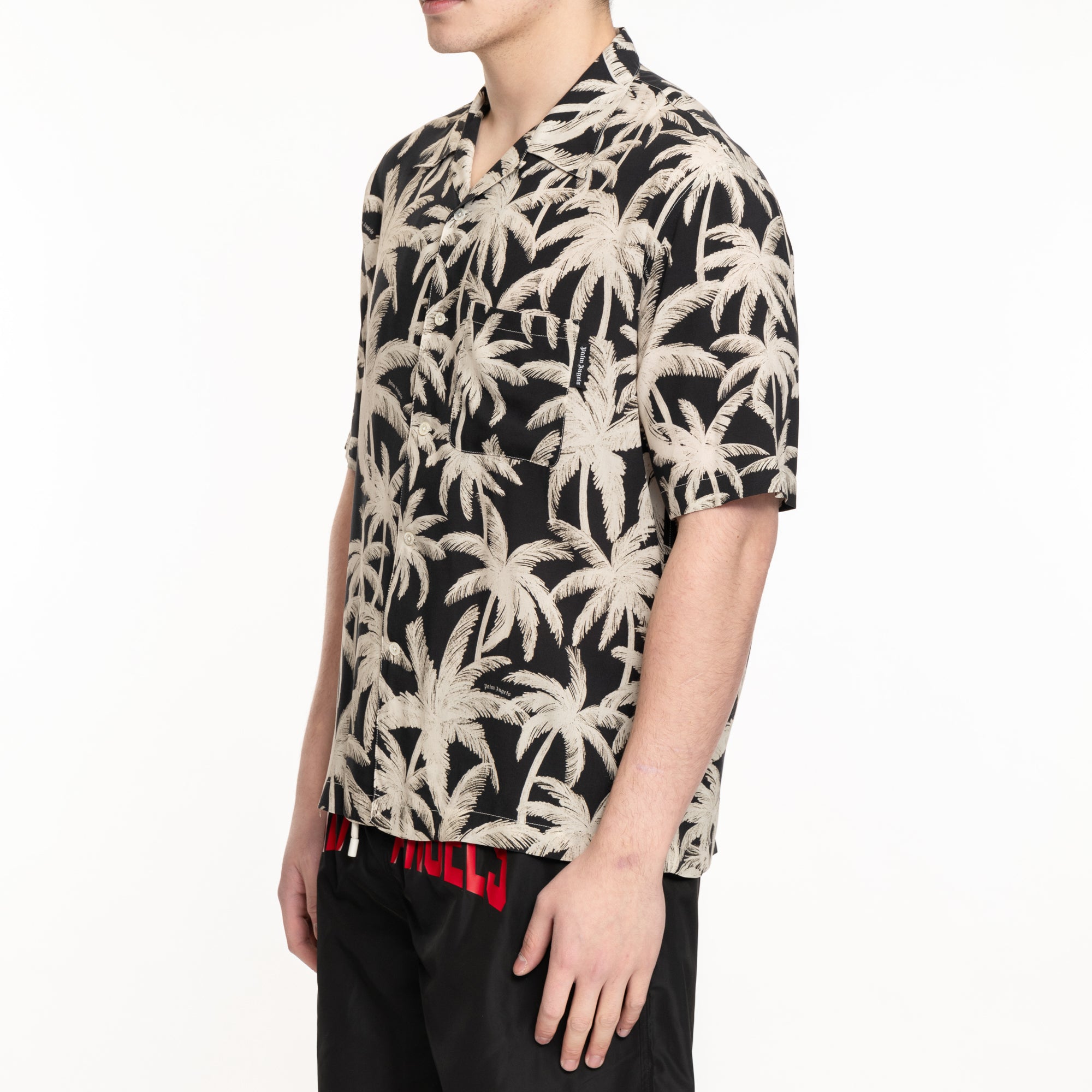 Palm Angels Palms All Over SS Shirt Black - 3