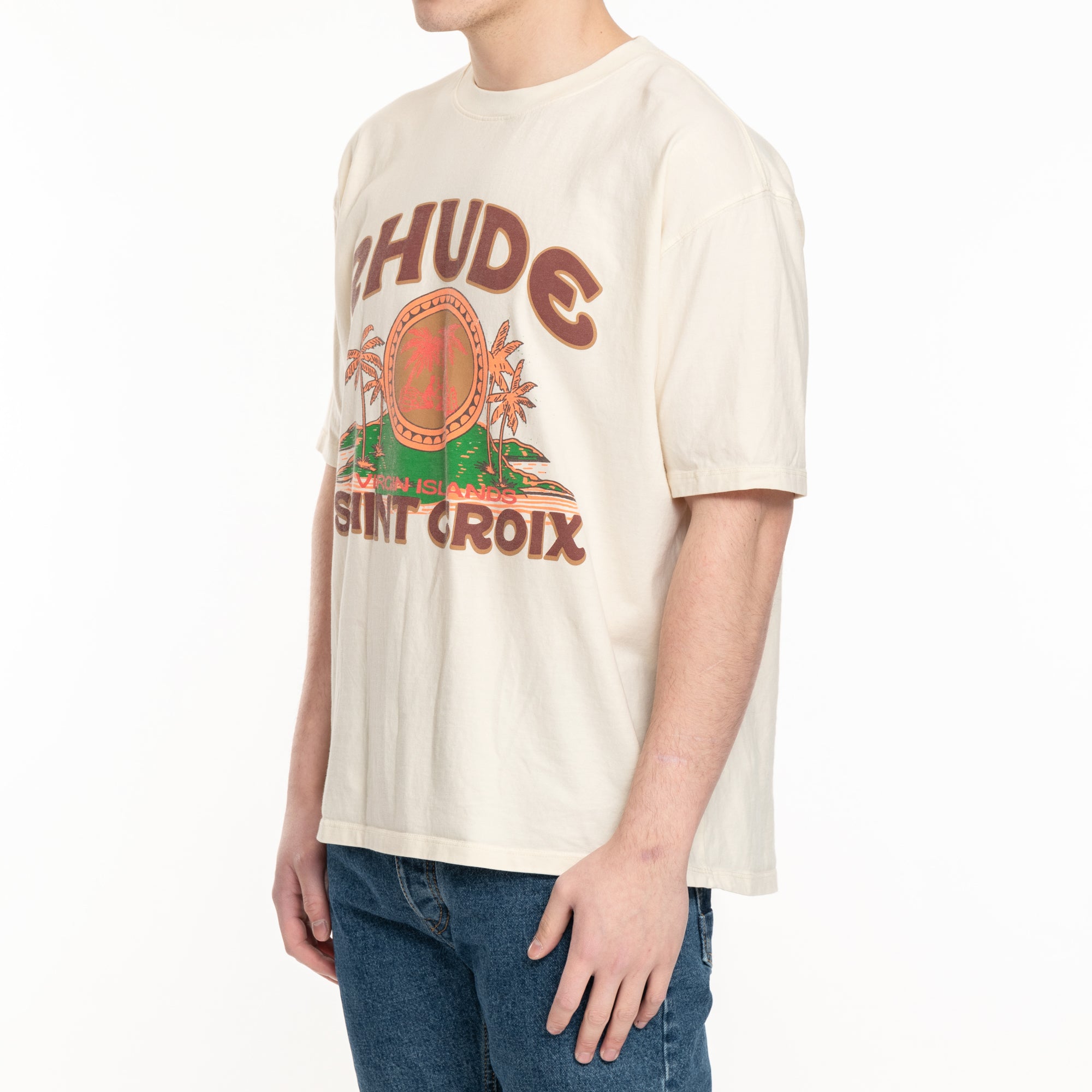 Rhude Saint Croix T-Shirt Vintage White - 3