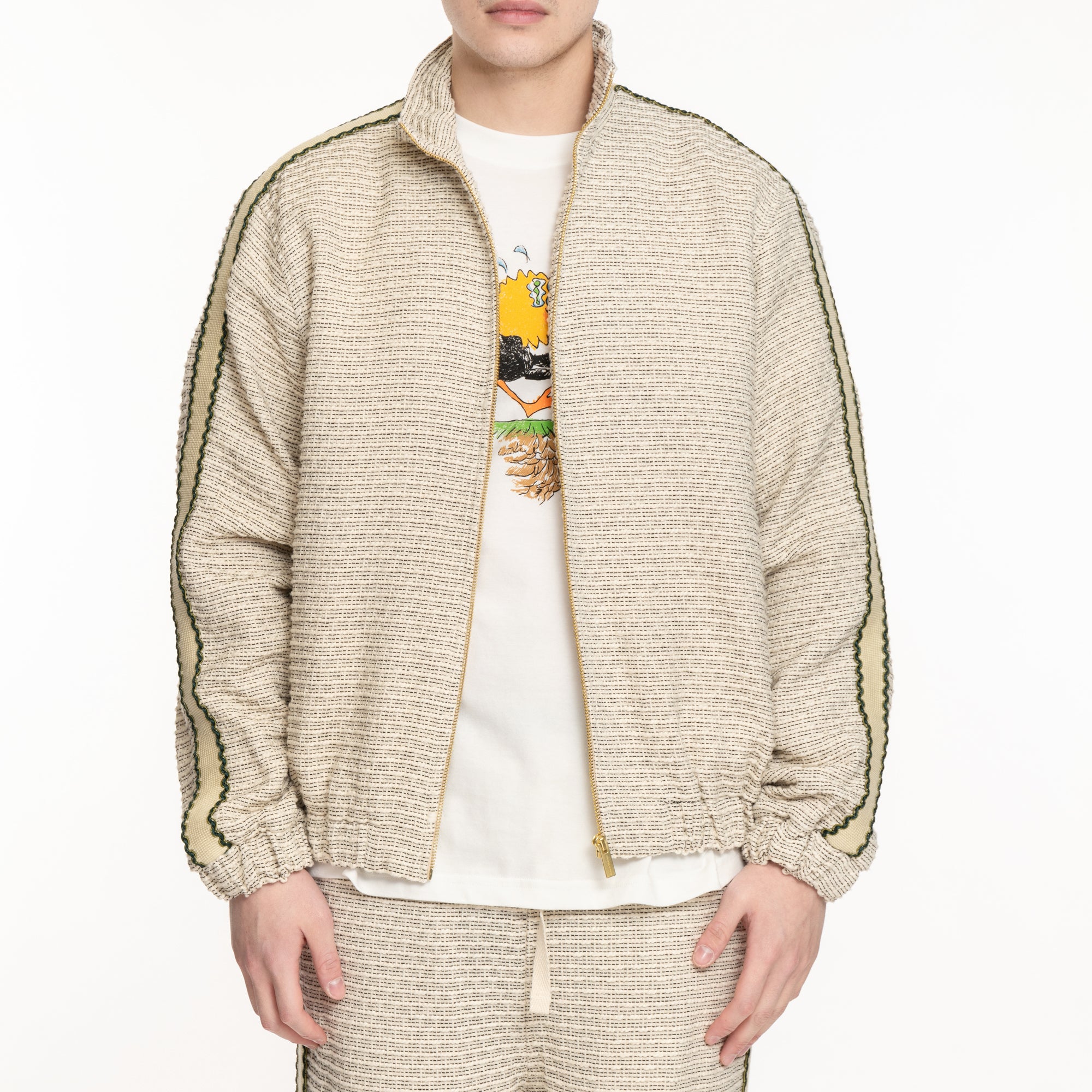 Drôle de Monsieur La Veste Survet Tweed Beige - 1