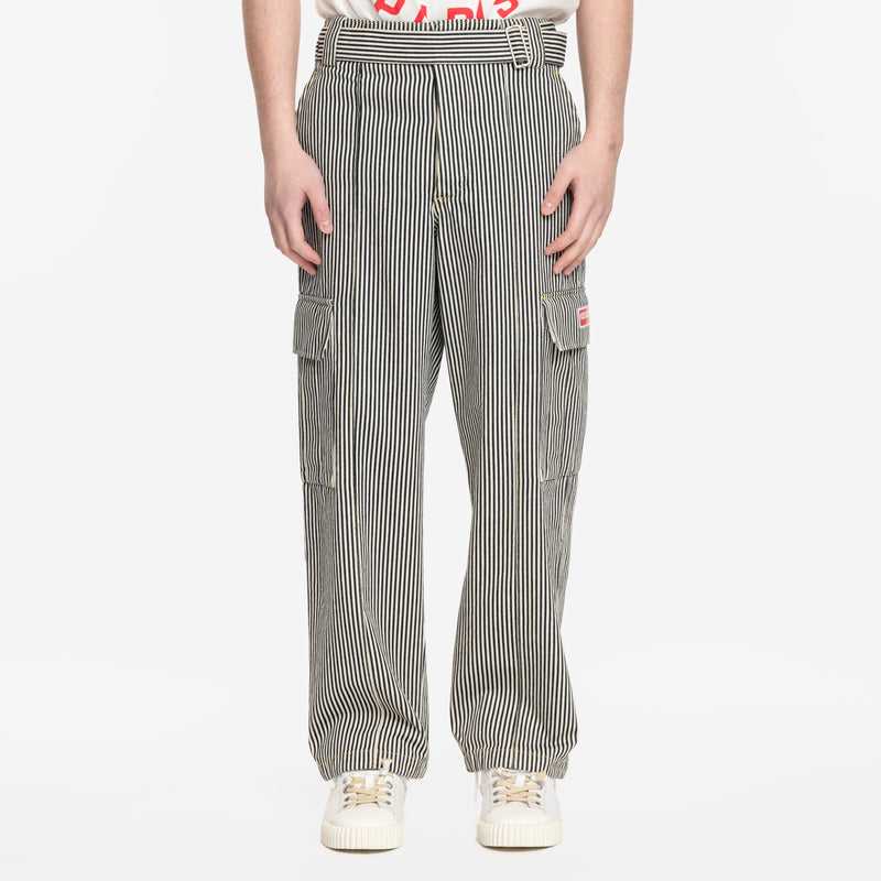 Striped Army Straight Jeans
