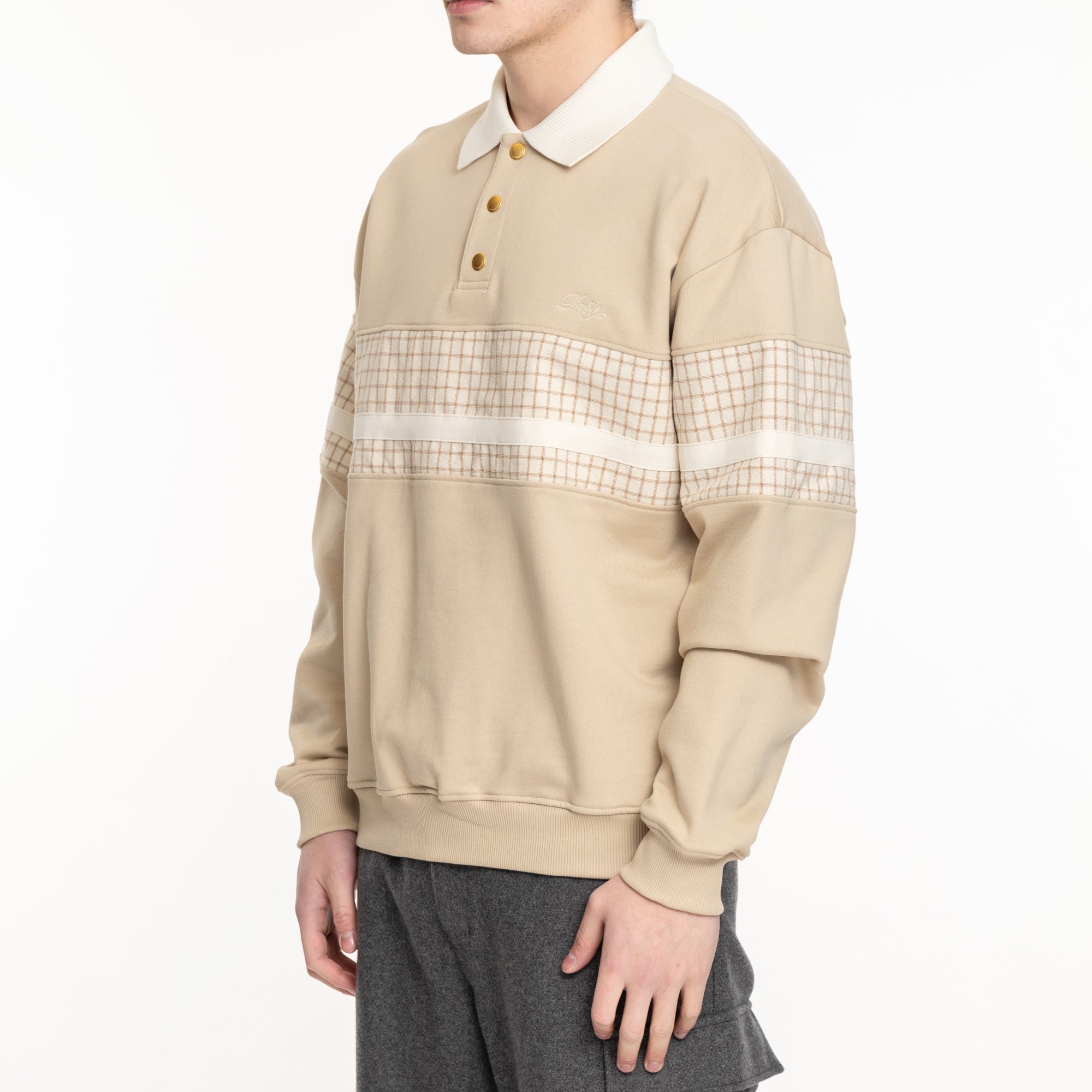 Drôle de Monsieur Le Polo a Bandes Taupe - 3