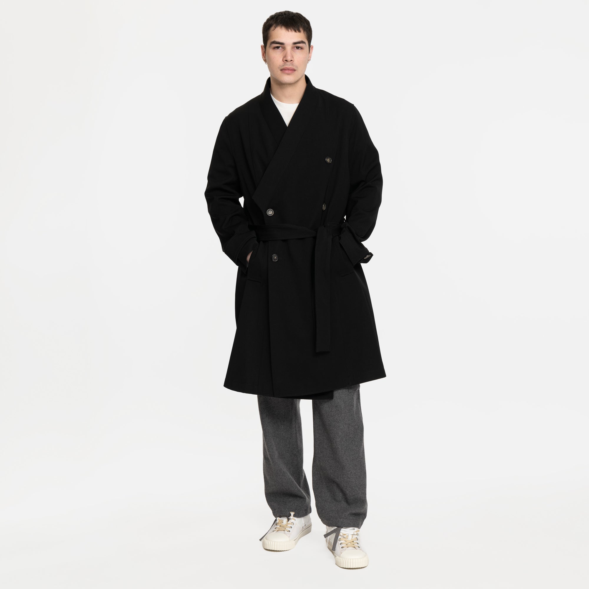 Kenzo Kimono Coat Black - 5