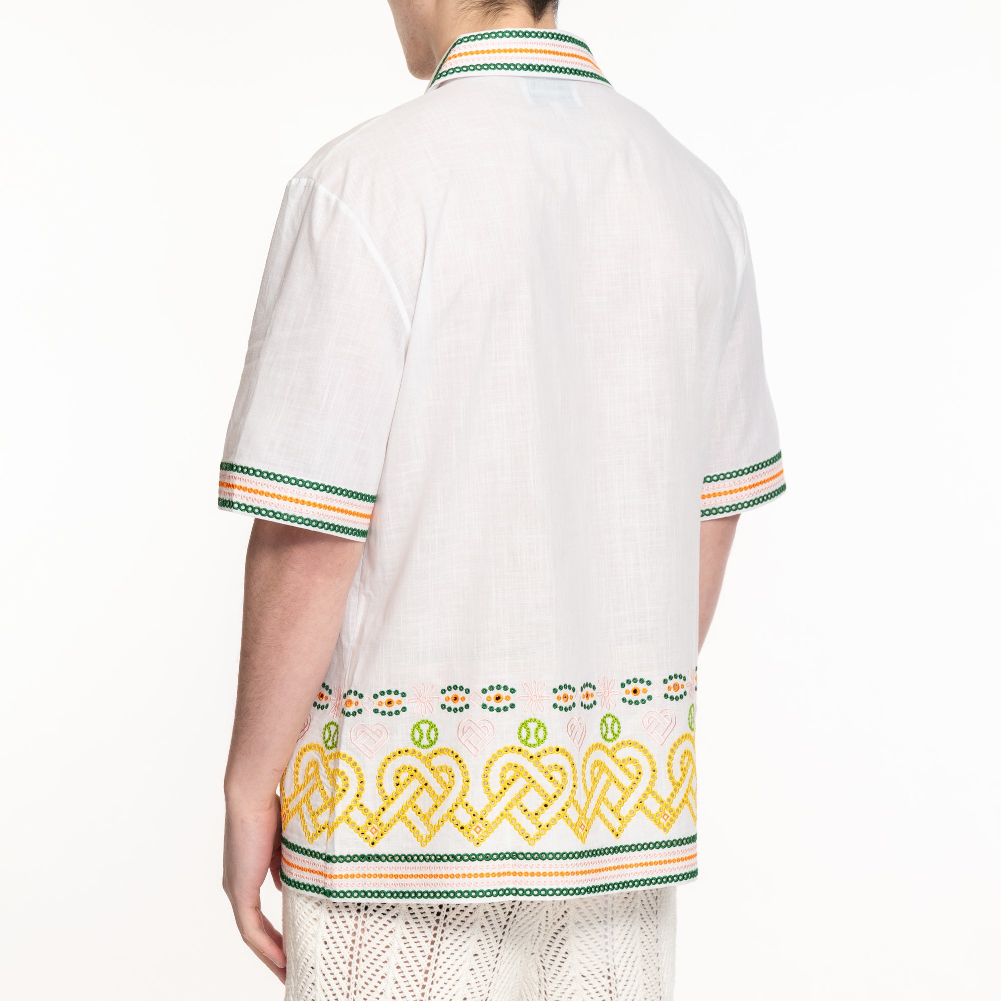 Casablanca Broderie Anglaise SS Shirt White - 4