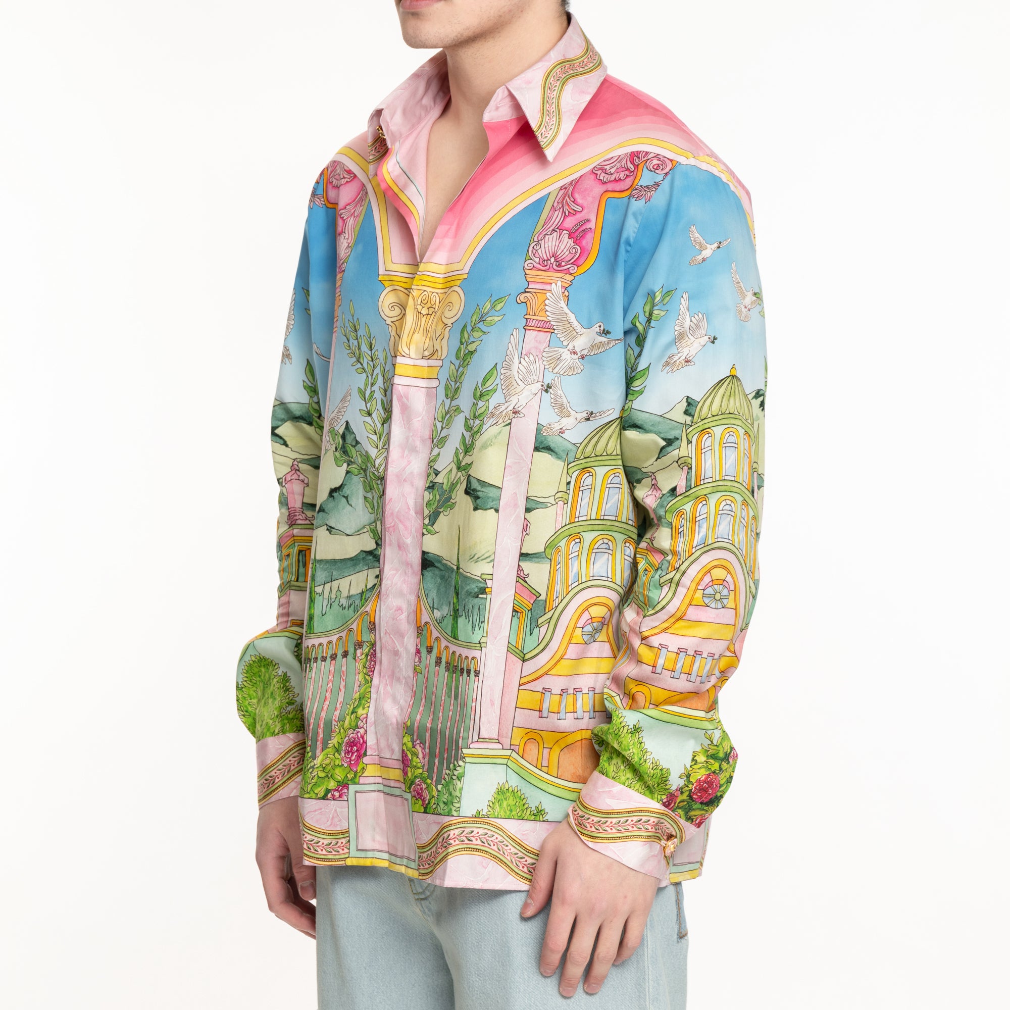 Casablanca Le Jardin Ideal LS Shirt Pink - 3
