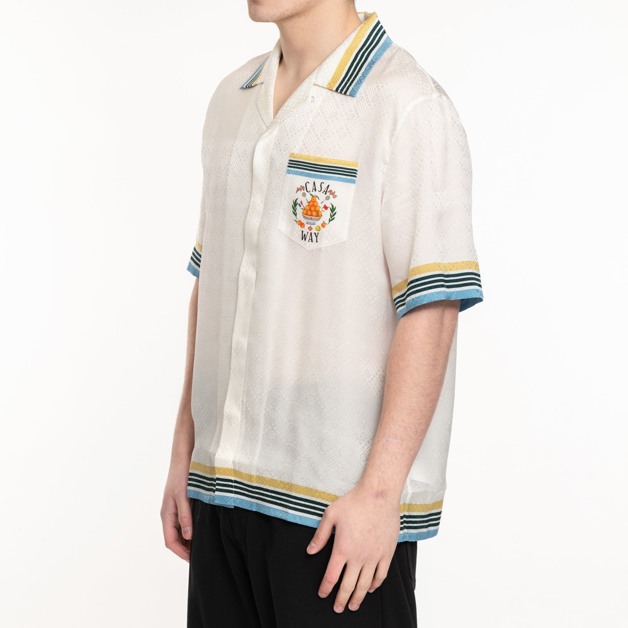 Casablanca Casa Way Silk SS Shirt White - 3