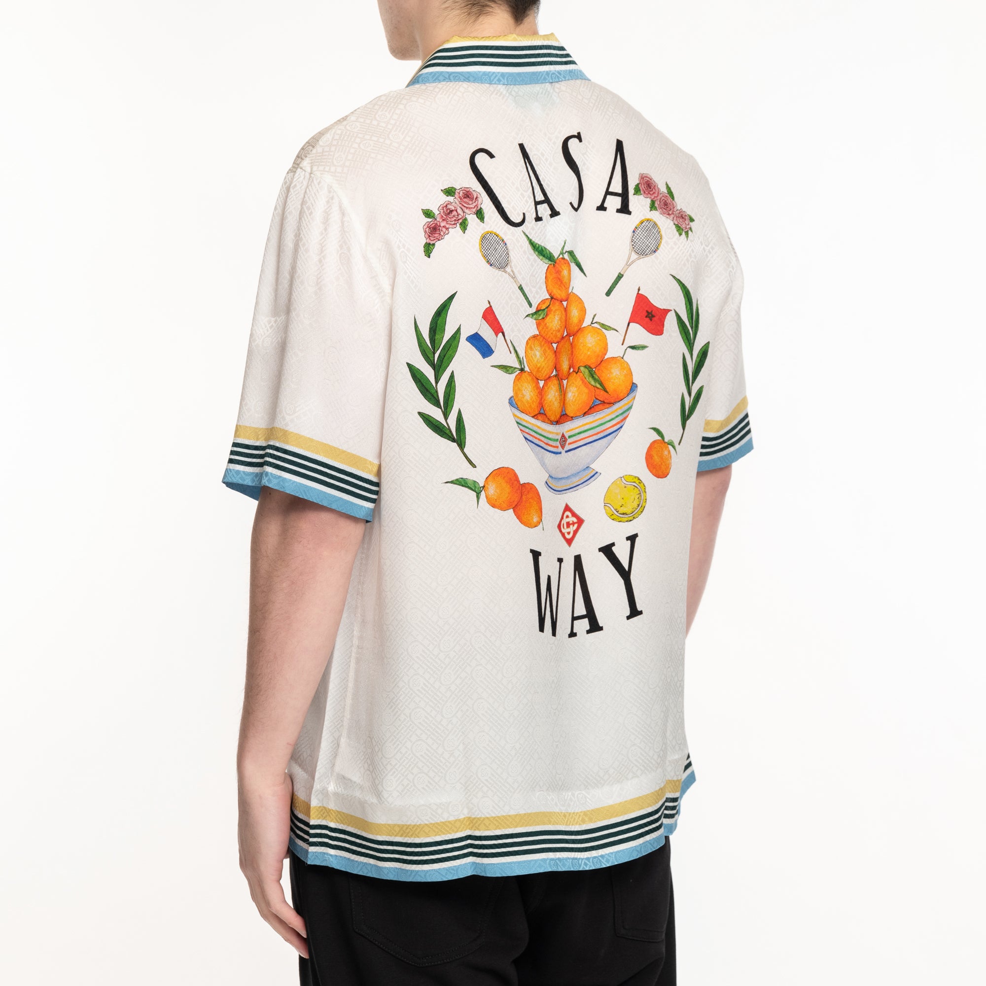 Casablanca Casa Way Silk SS Shirt White - 4