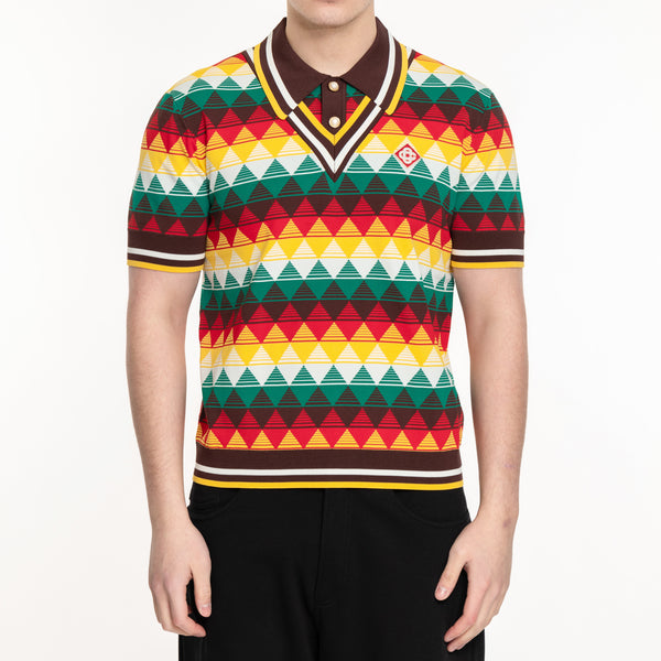 Image 1 of Casablanca Argyle Knit Polo front view