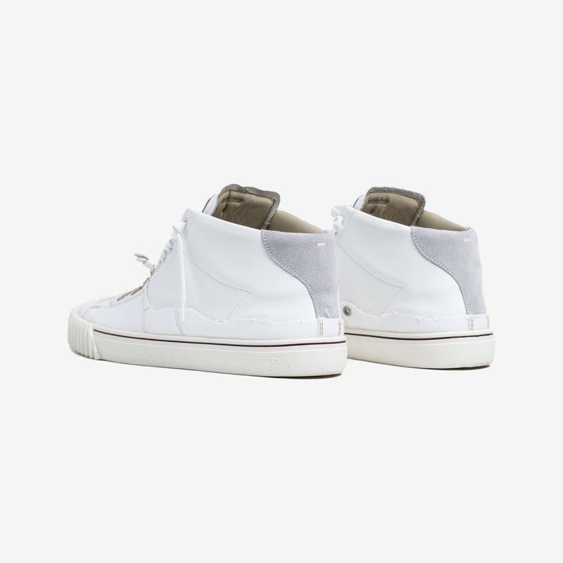 Image 4 of Margiela New Evolution Mid White Sneakers side back view