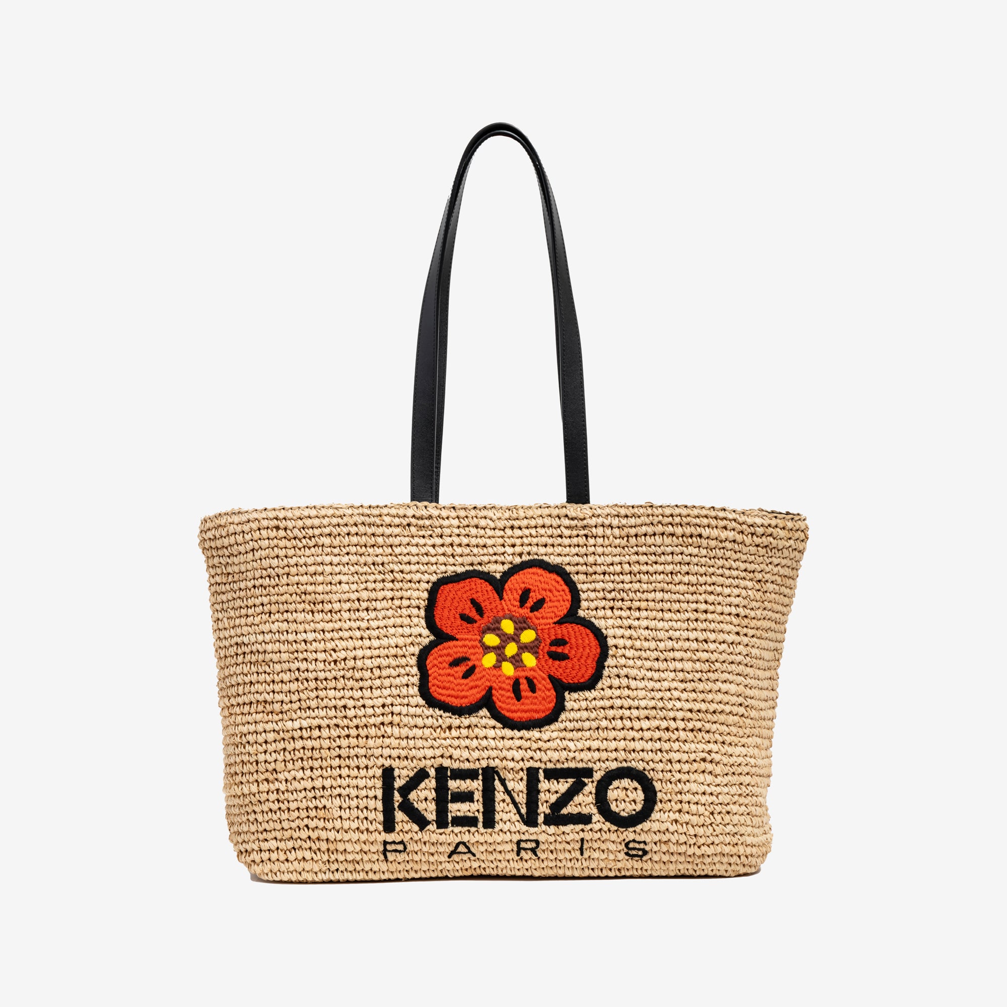 Kenzo Straw Large Tote Bag Beige - 1