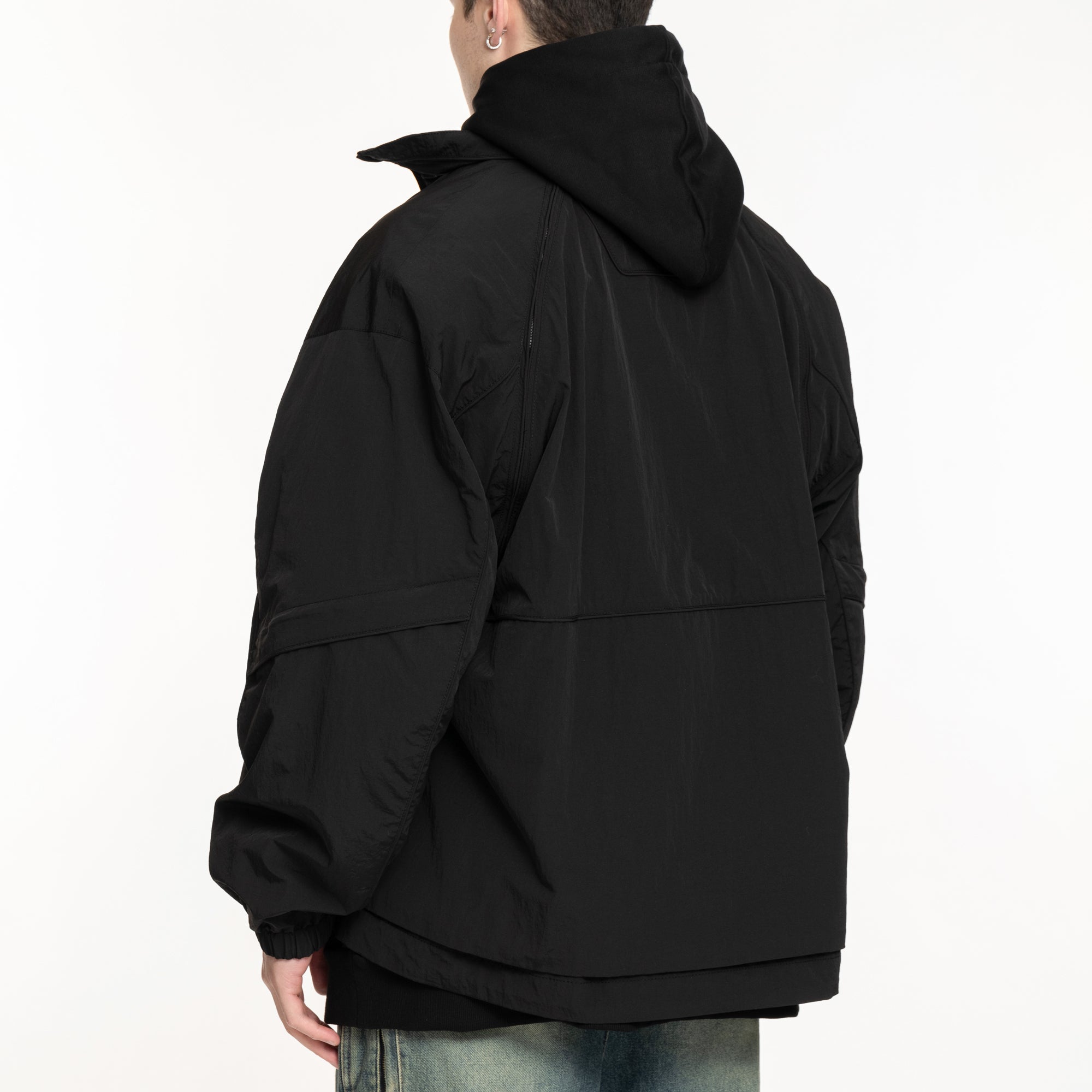 Juun.J Sleeve Detachable Utility Jacket Black - 4