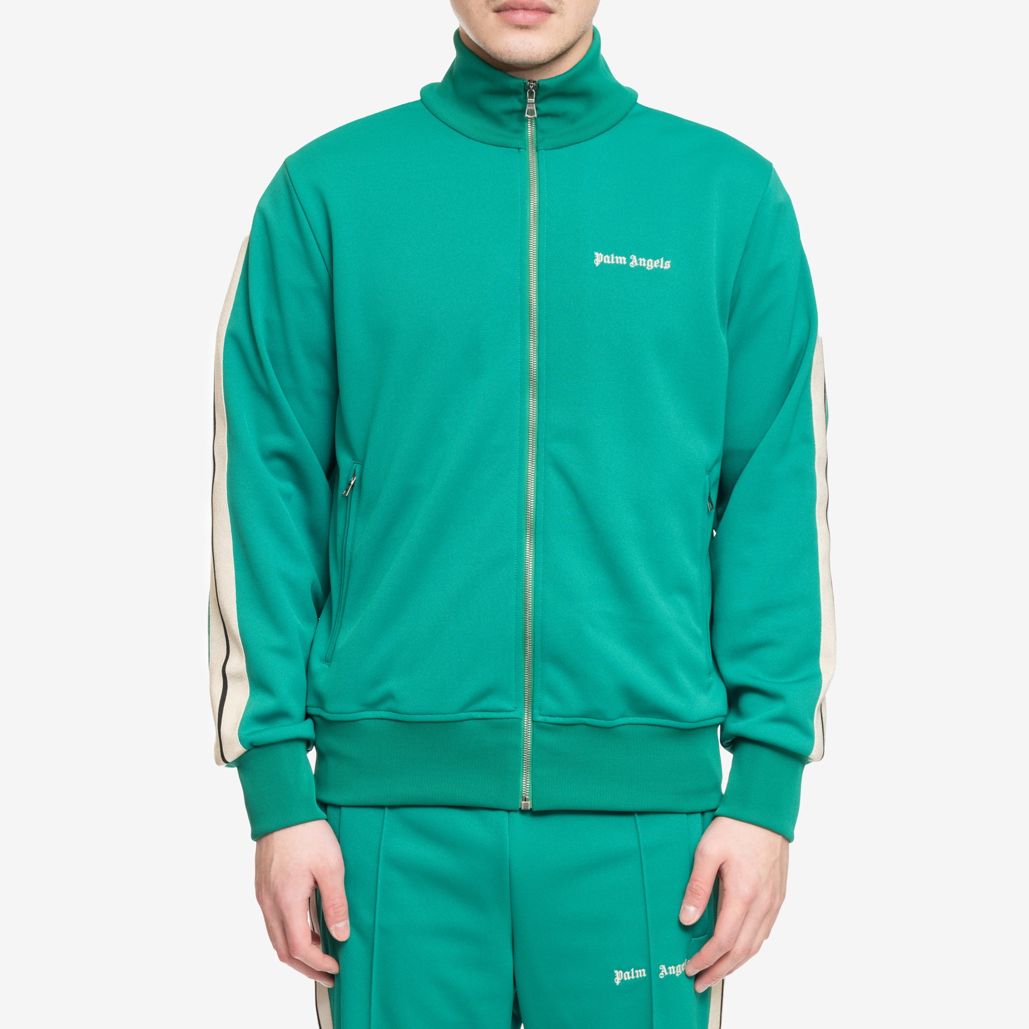 Palm Angels Classic Logo Green Track Jacket Green - 1