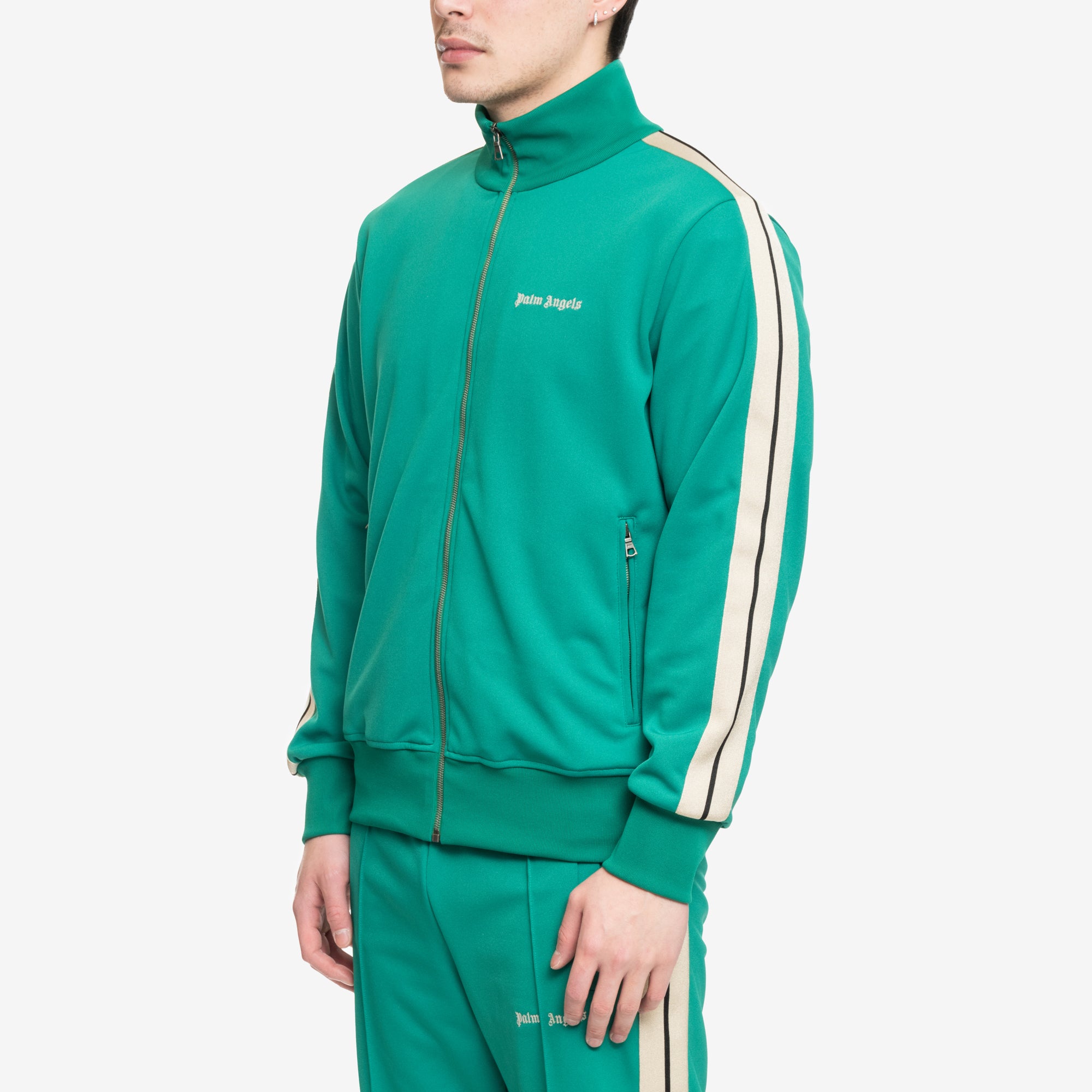 Palm Angels Classic Logo Green Track Jacket Green - 3