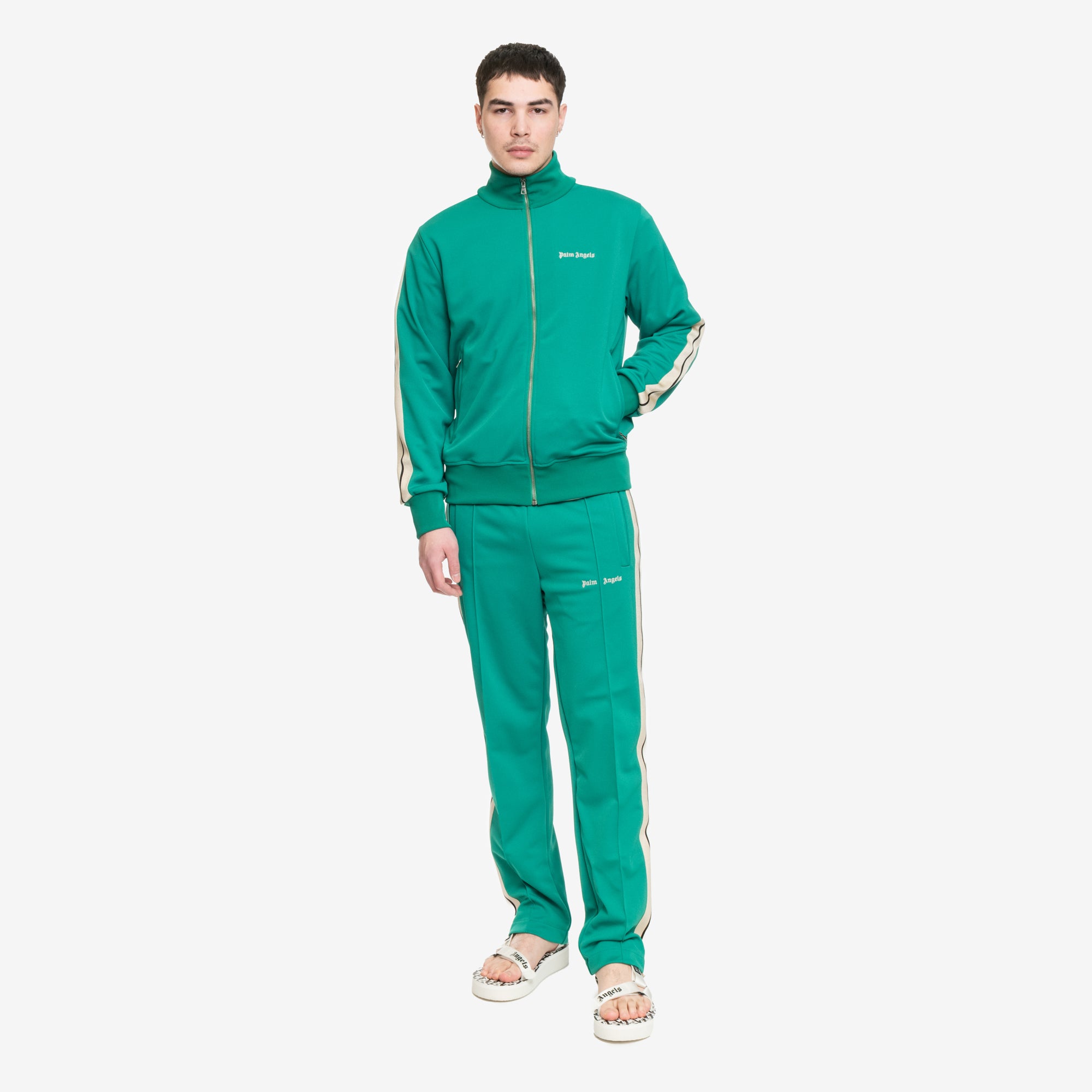 Palm Angels Classic Logo Green Track Jacket Green - 2