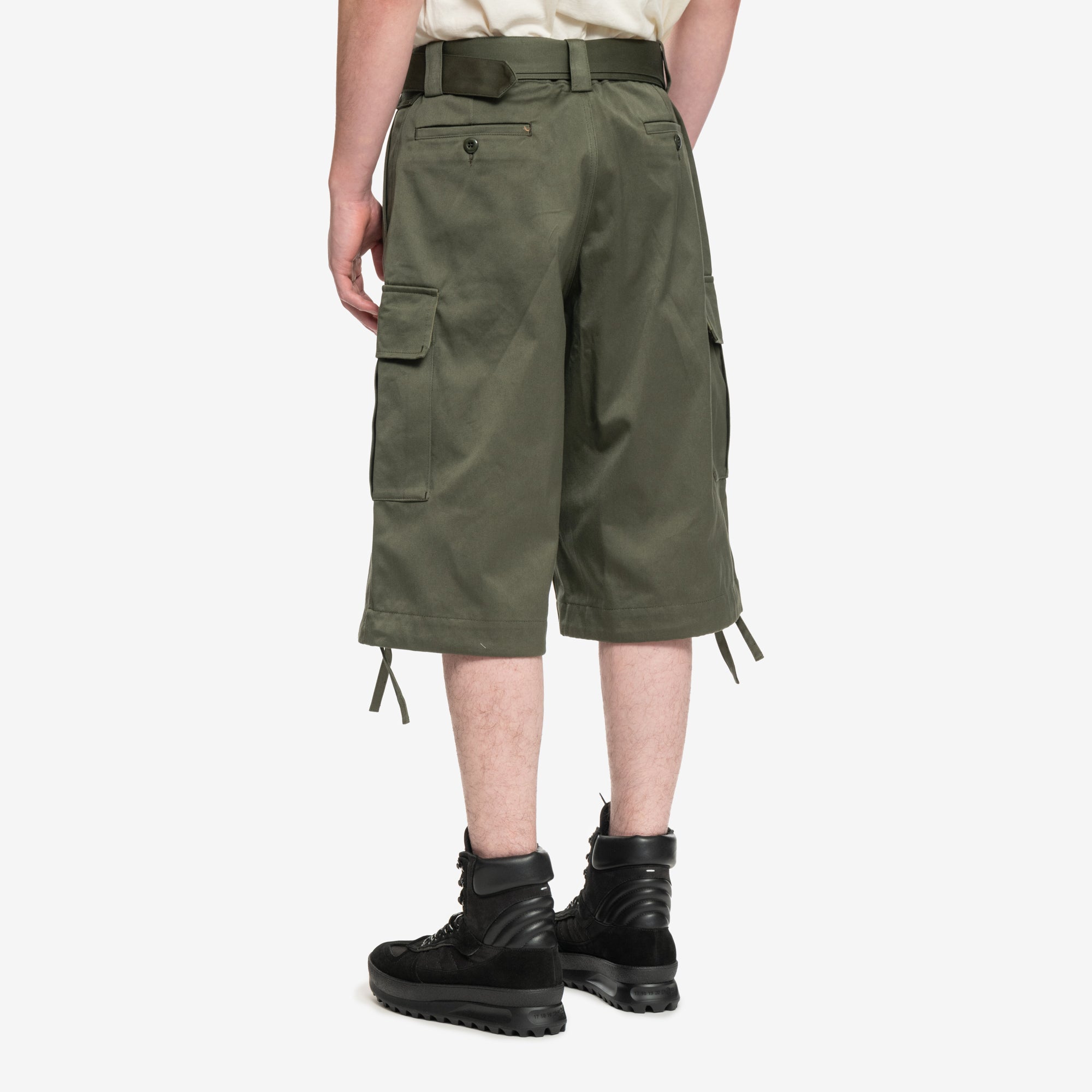 Kenzo Army Cargo Shorts Dark Khaki - 4