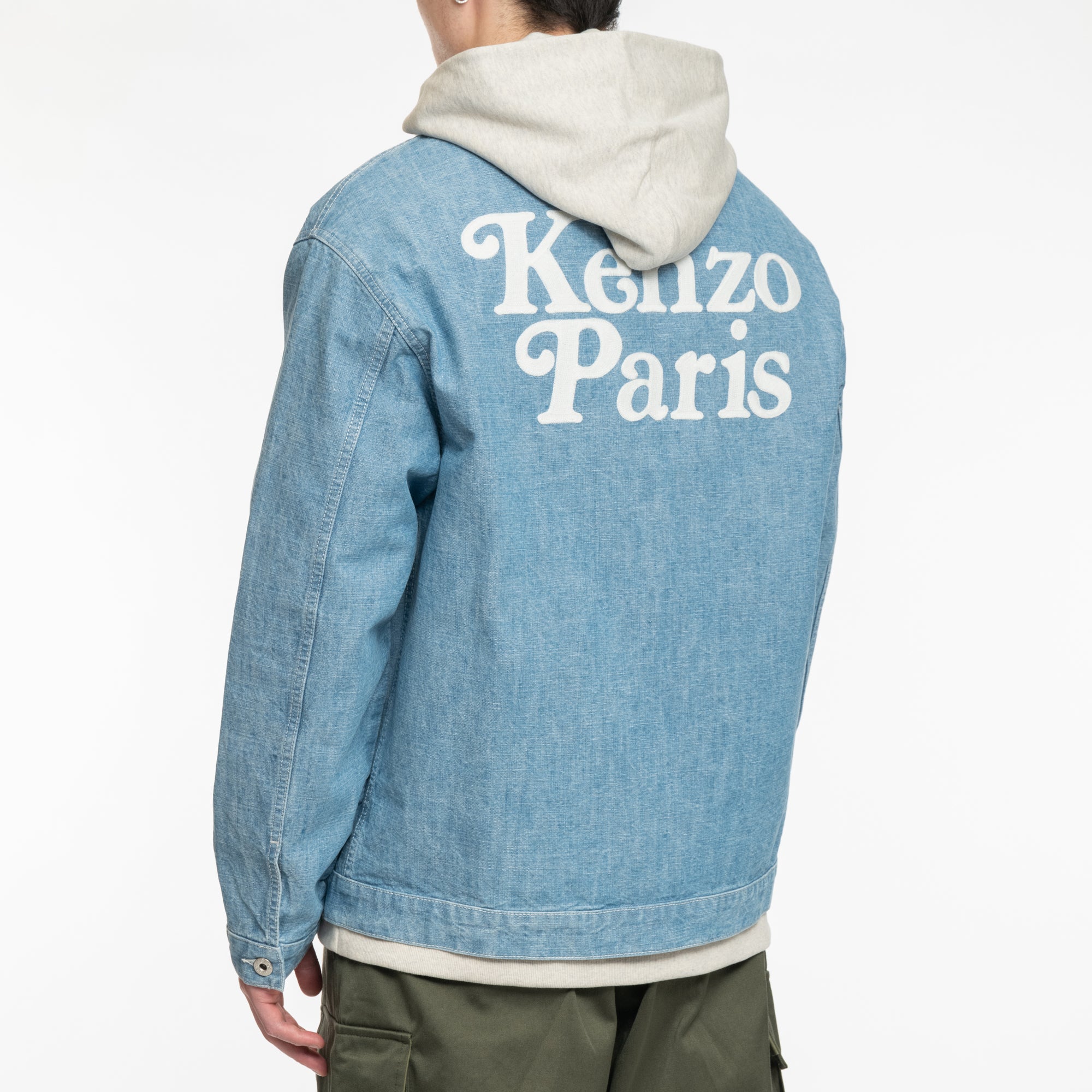 Kenzo Verdy Kimono Jacket Stone Bleach Denim - 4