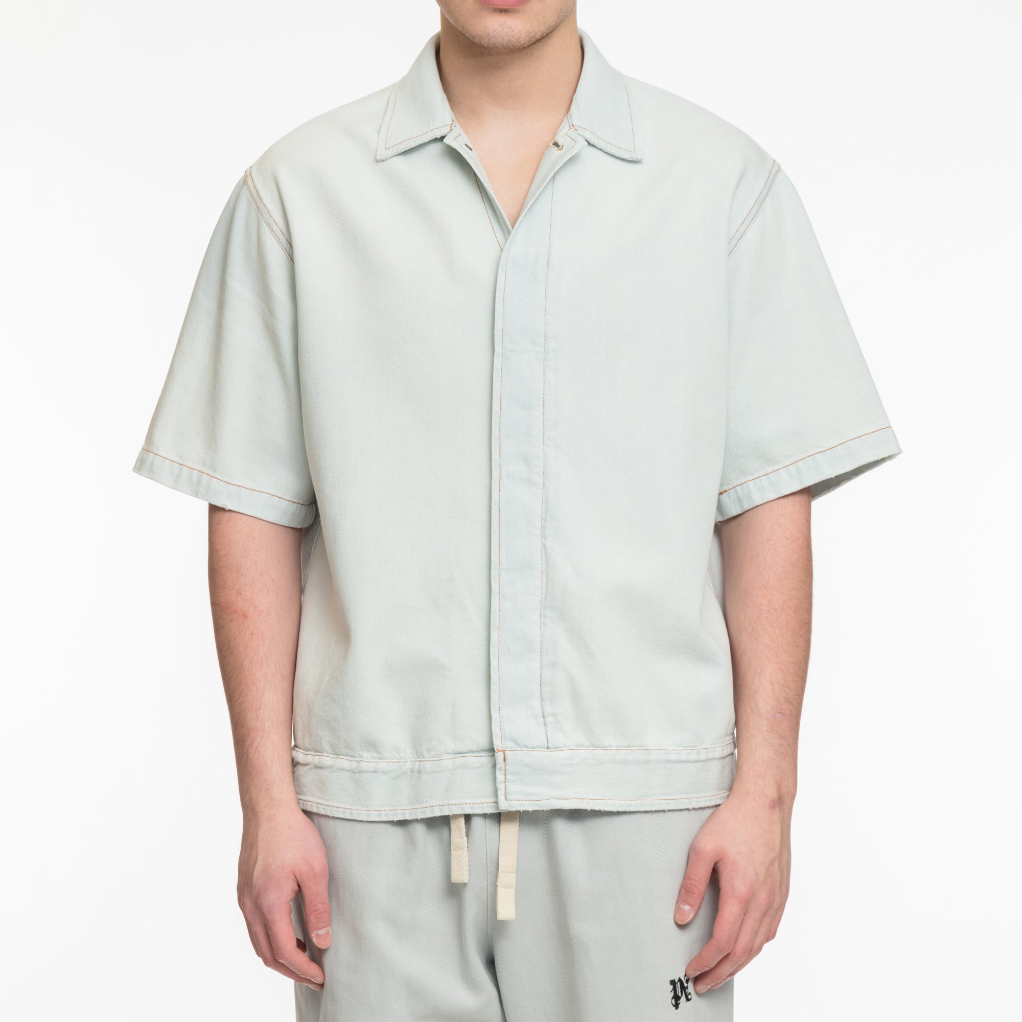 MM6 Light Denim SS Shirt Light Blue - 1