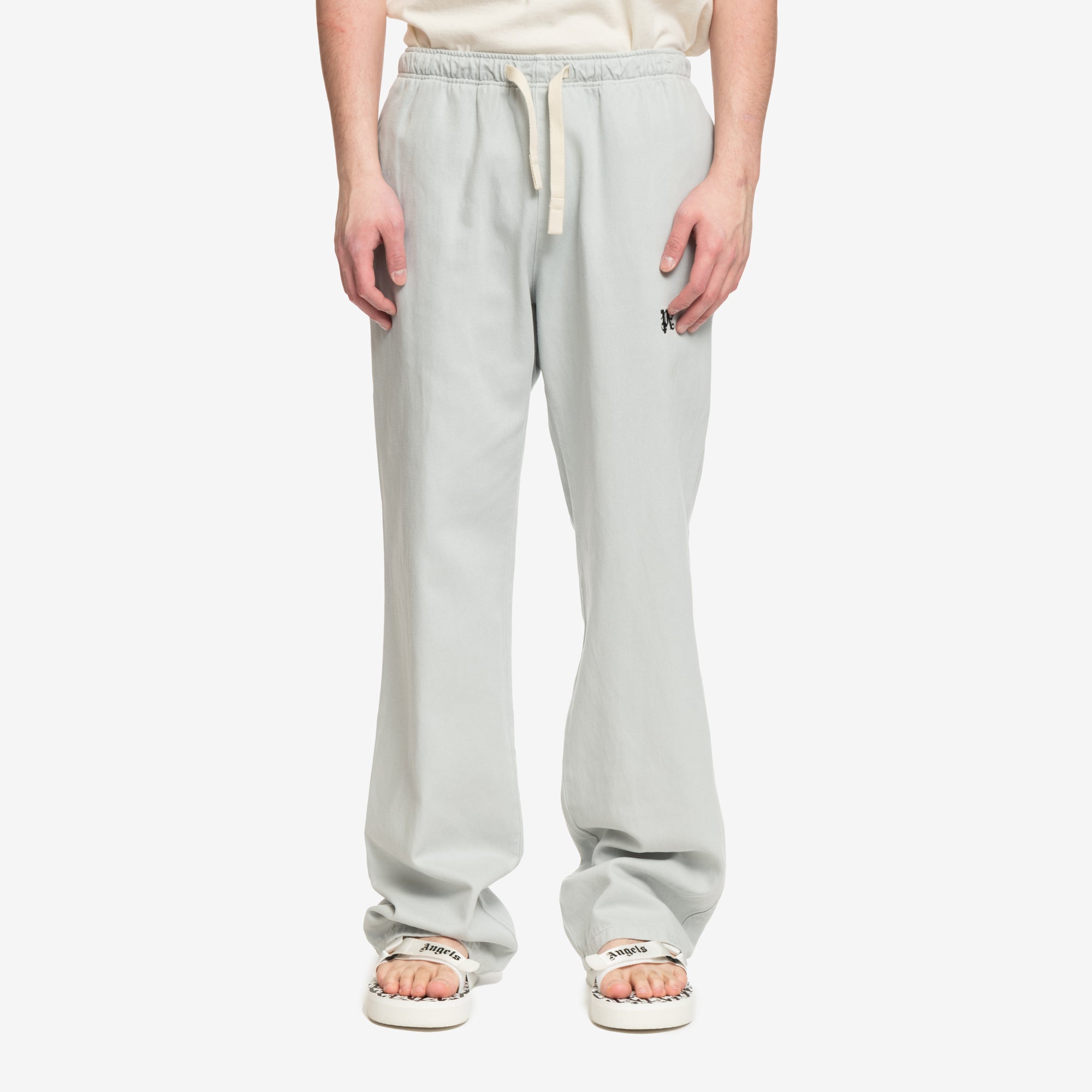 Palm Angels Monogram Travel Pants Light Grey - 1