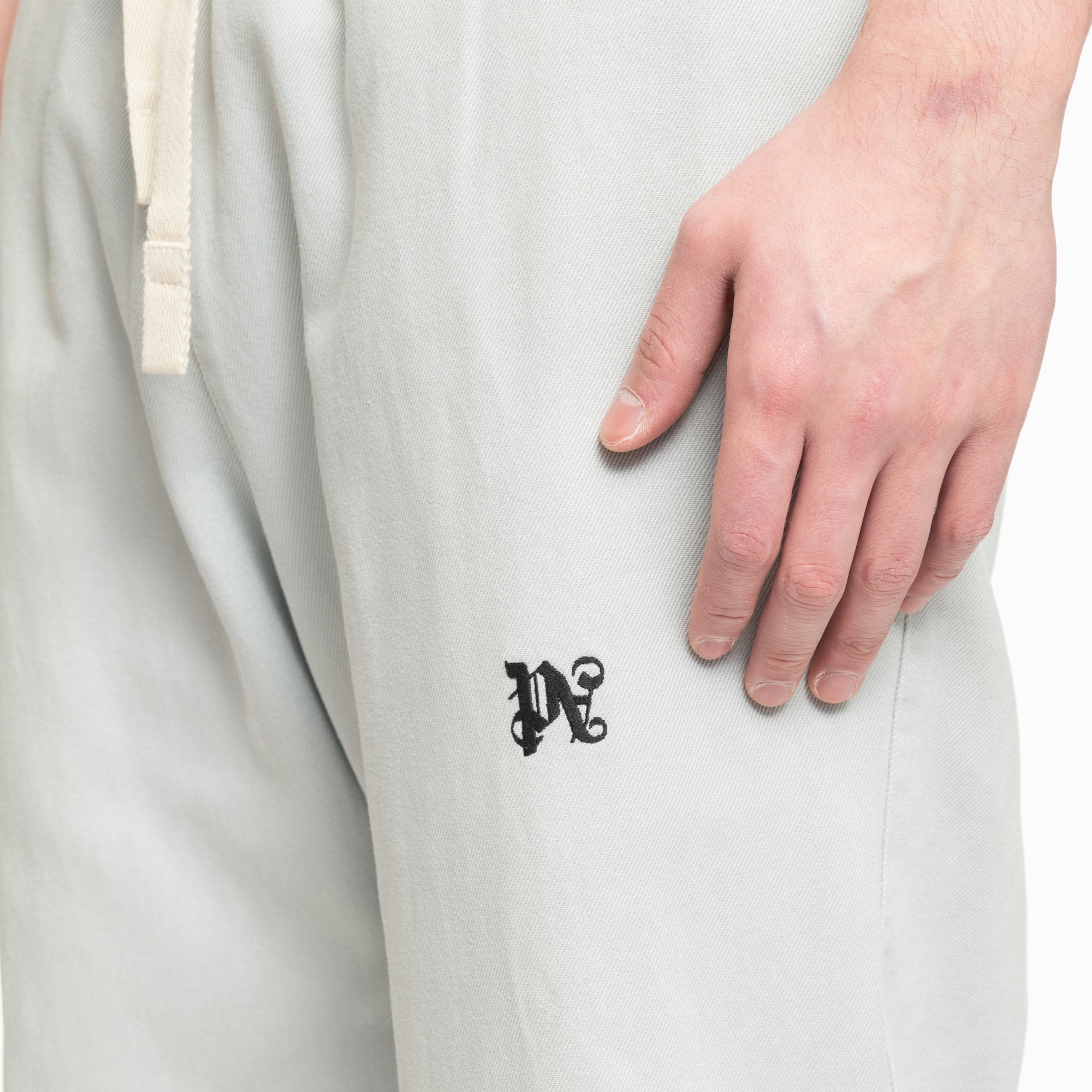 Palm Angels Monogram Travel Pants Light Grey - 5