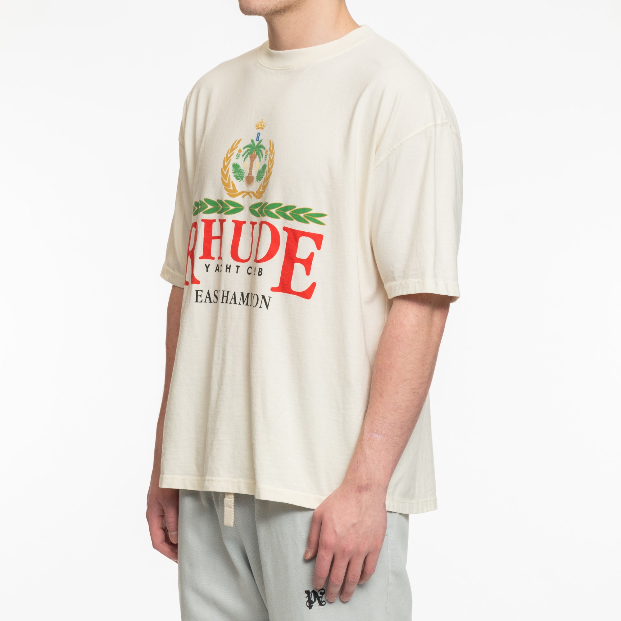 Rhude East Hampton Crest Vintage T-Shirt Vintage White - 3