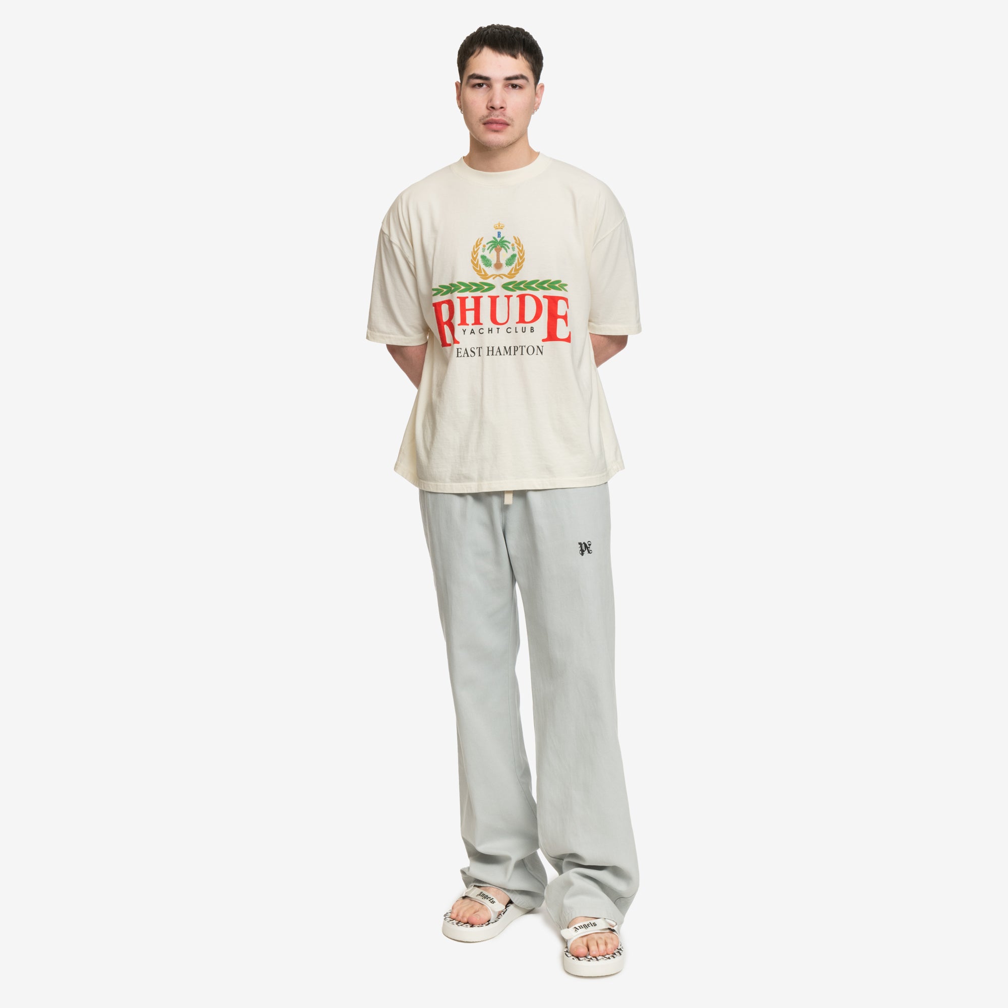 Rhude East Hampton Crest Vintage T-Shirt Vintage White - 2